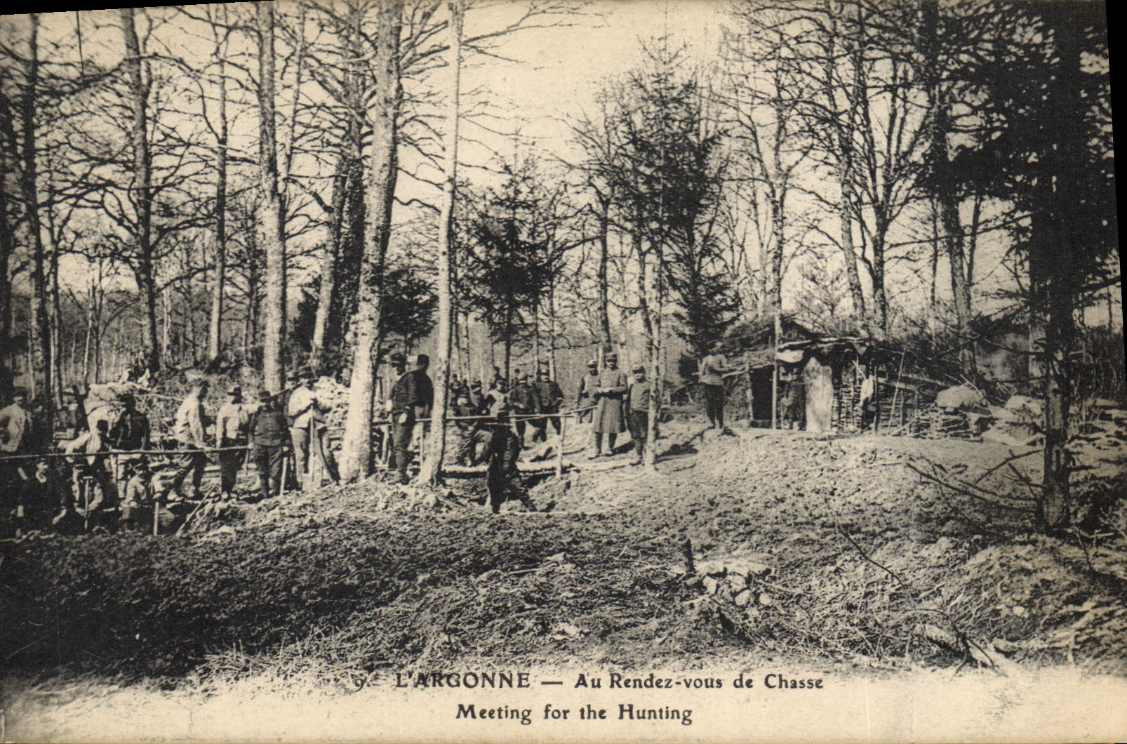 CPA Chasse L'Argonne Au rendez vous de Chasse Chasseurs