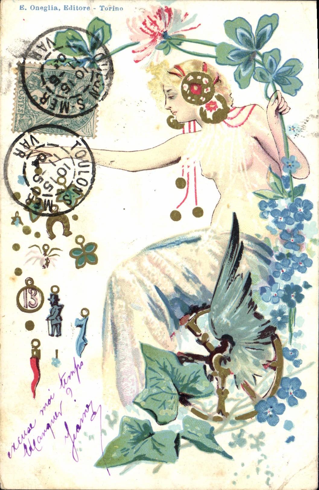 CPA Fantaisie Illustrateur Femme 