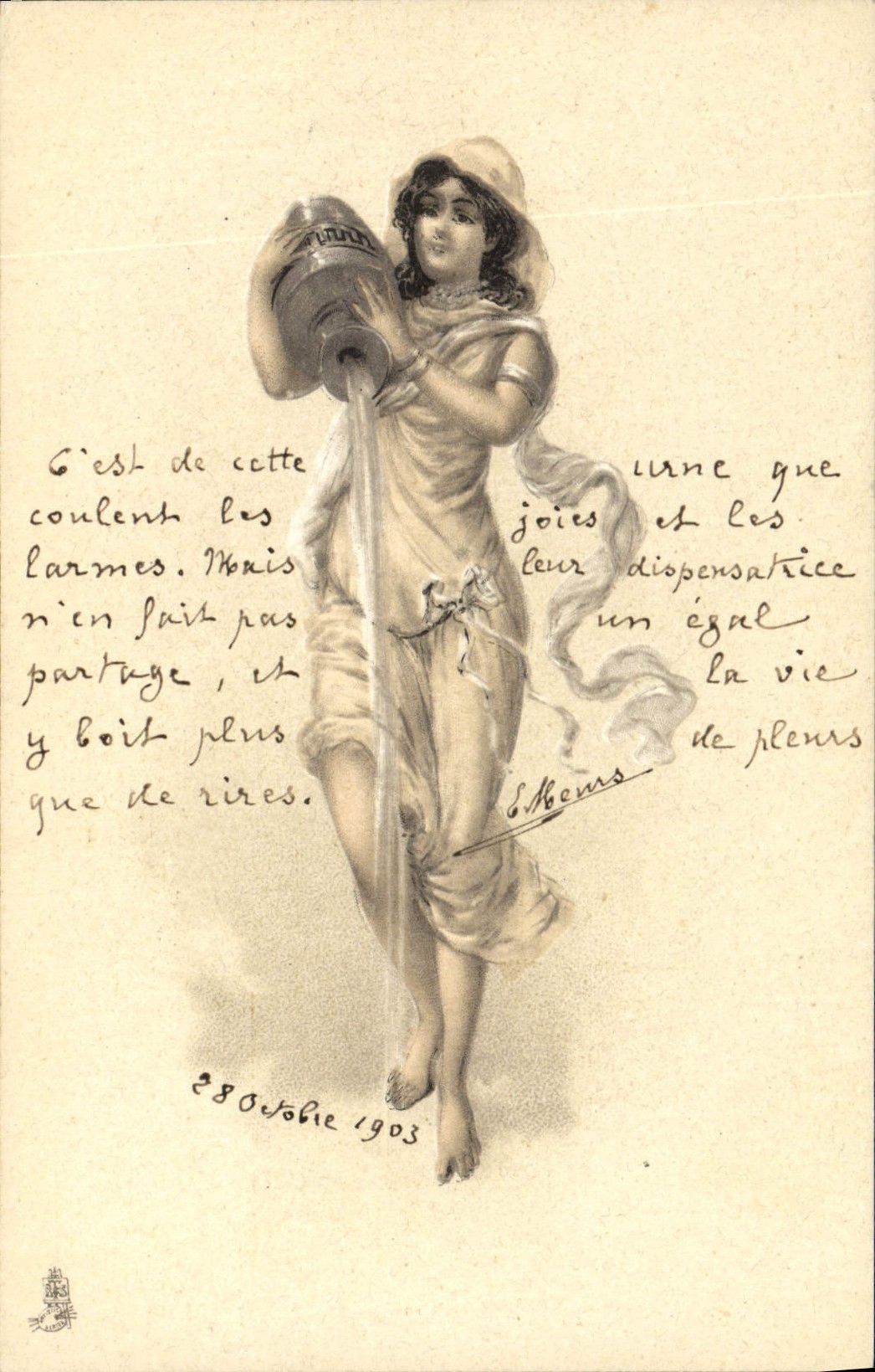 CPA Fantaisie Illustrateur Femme 