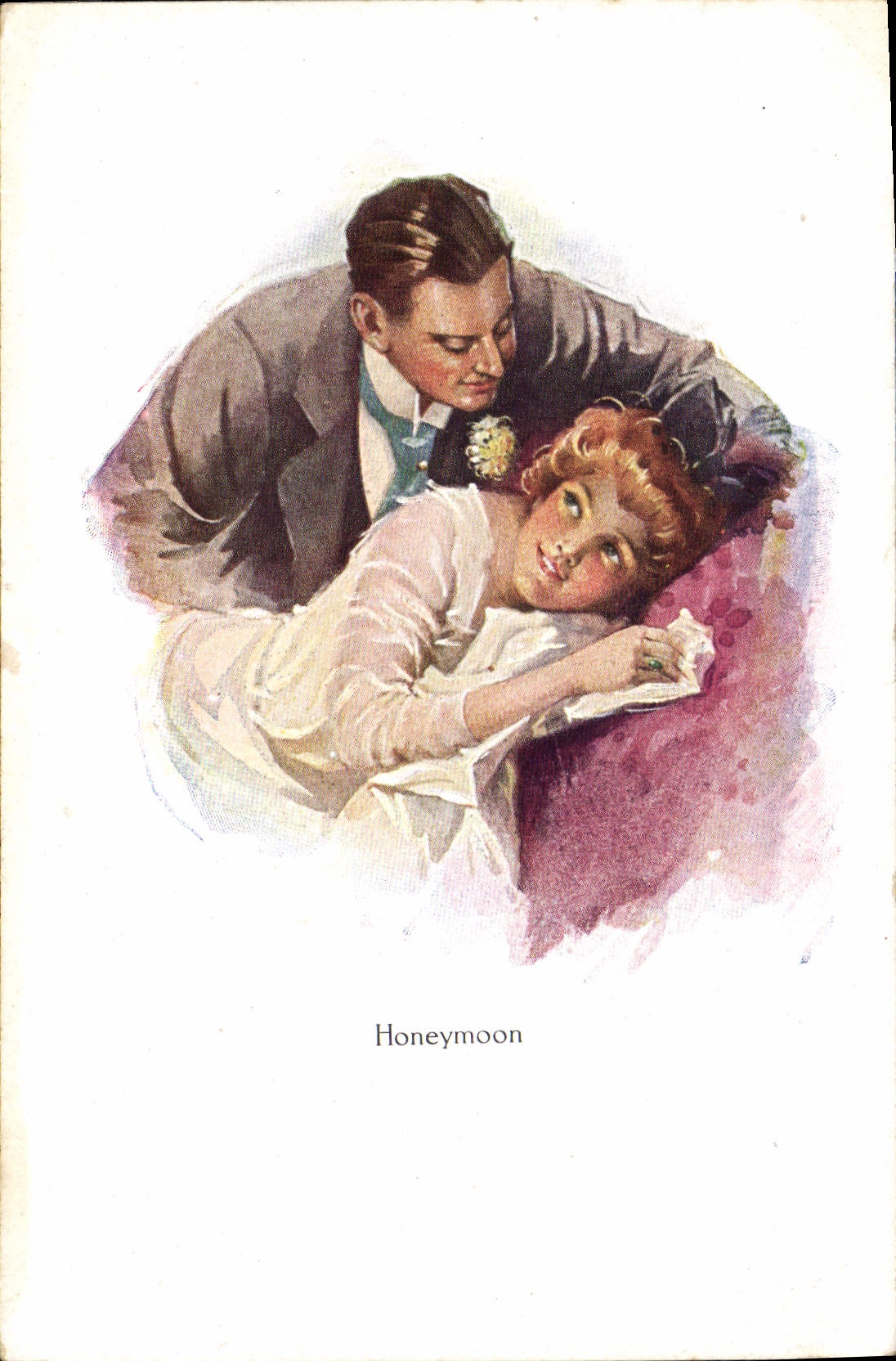 Postal Fantasia Ilustrador Mujer Honeymoon