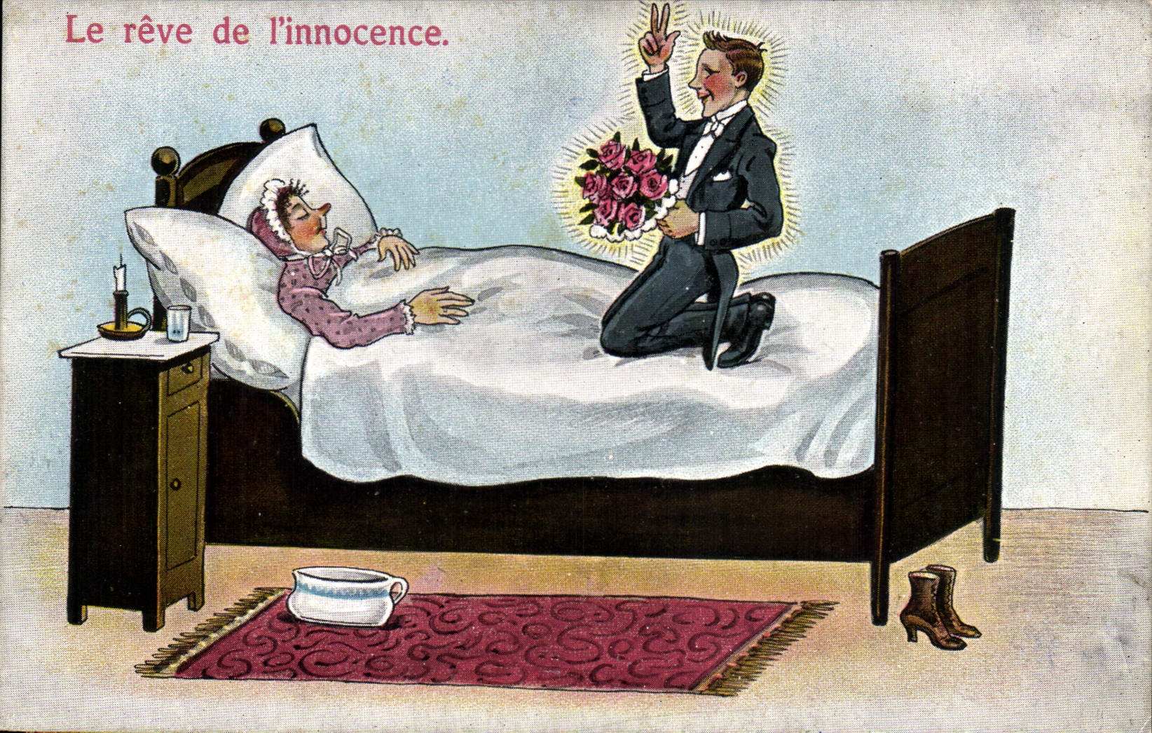 Postal Fantasia Ilustrador el sueño de la inocencia