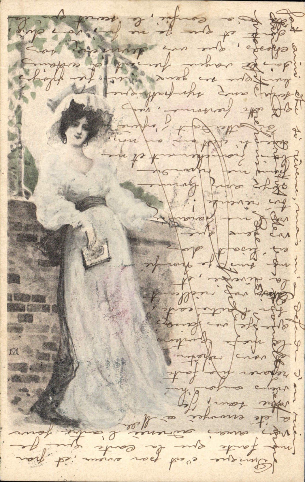 CPA Fantaisie Illustrateur Femme 