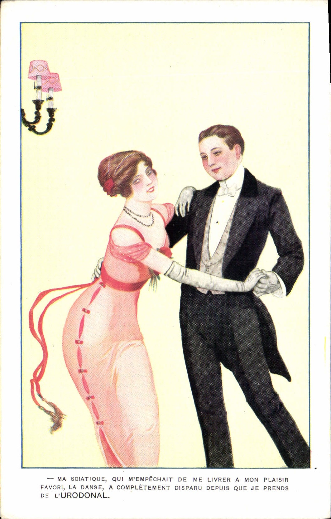 Postal Fantasia Ilustrador Ciática Urodonal Danza Mujer