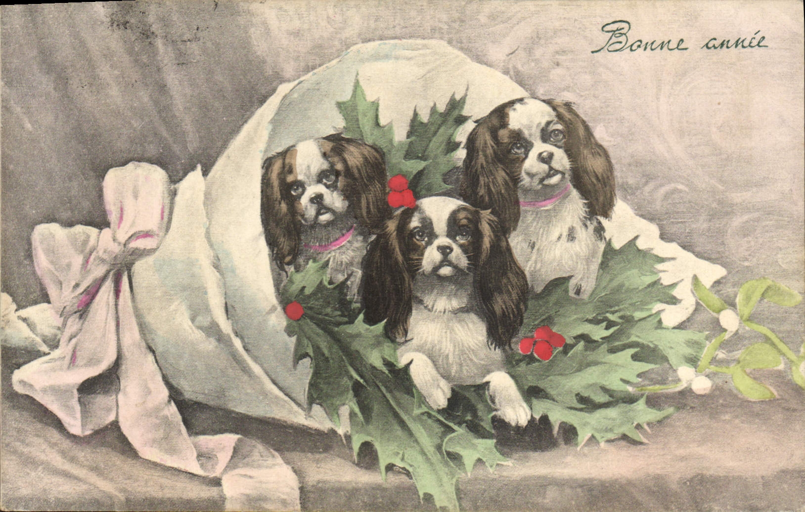 CPA Fantaisie Illustrateur Chiens