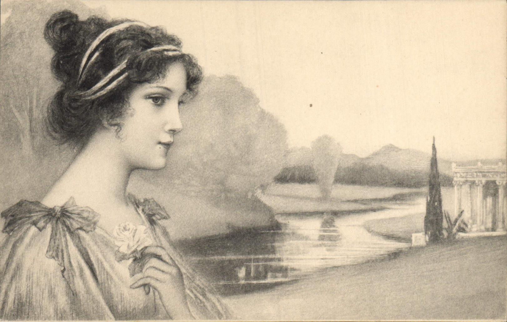 CPA Fantaisie Illustrateur Femme