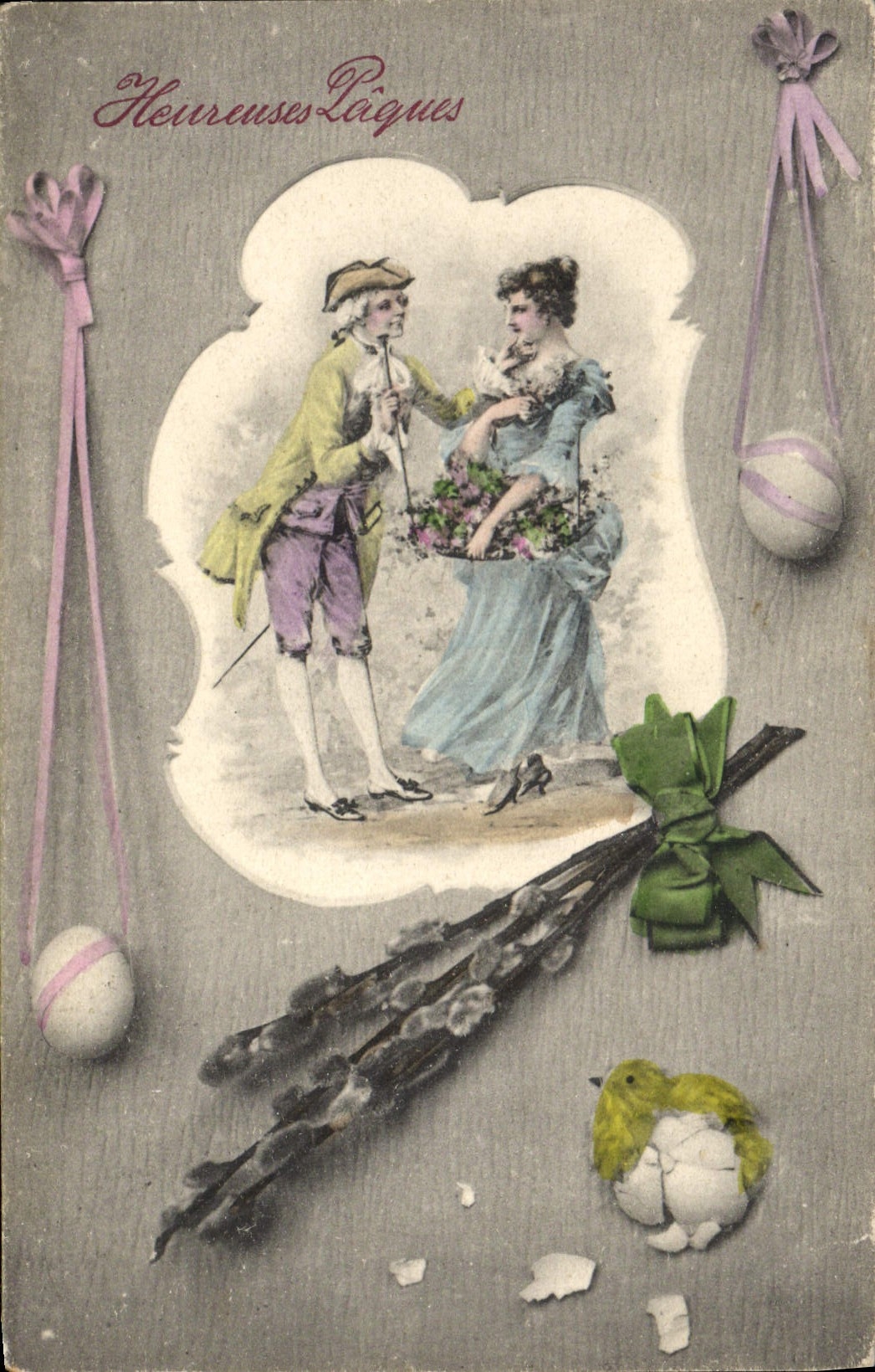 CPA Fantaisie Illustrateur Femme Paques