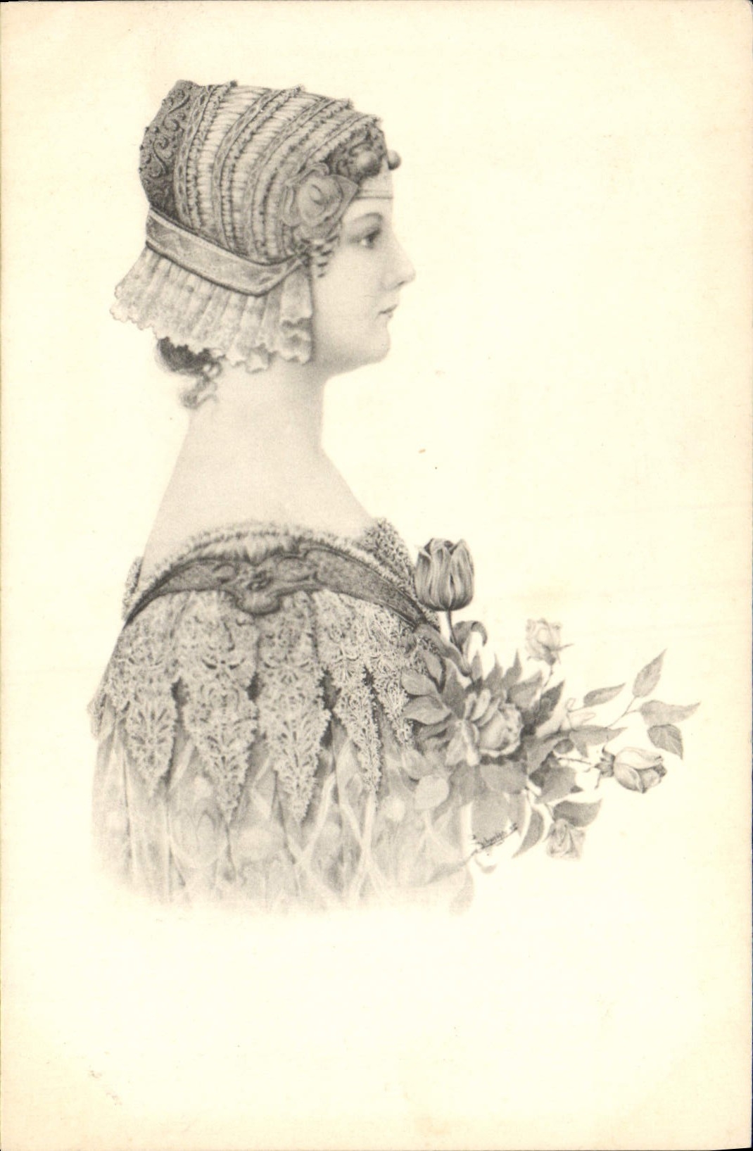 CPA Fantaisie Illustrateur Femme 