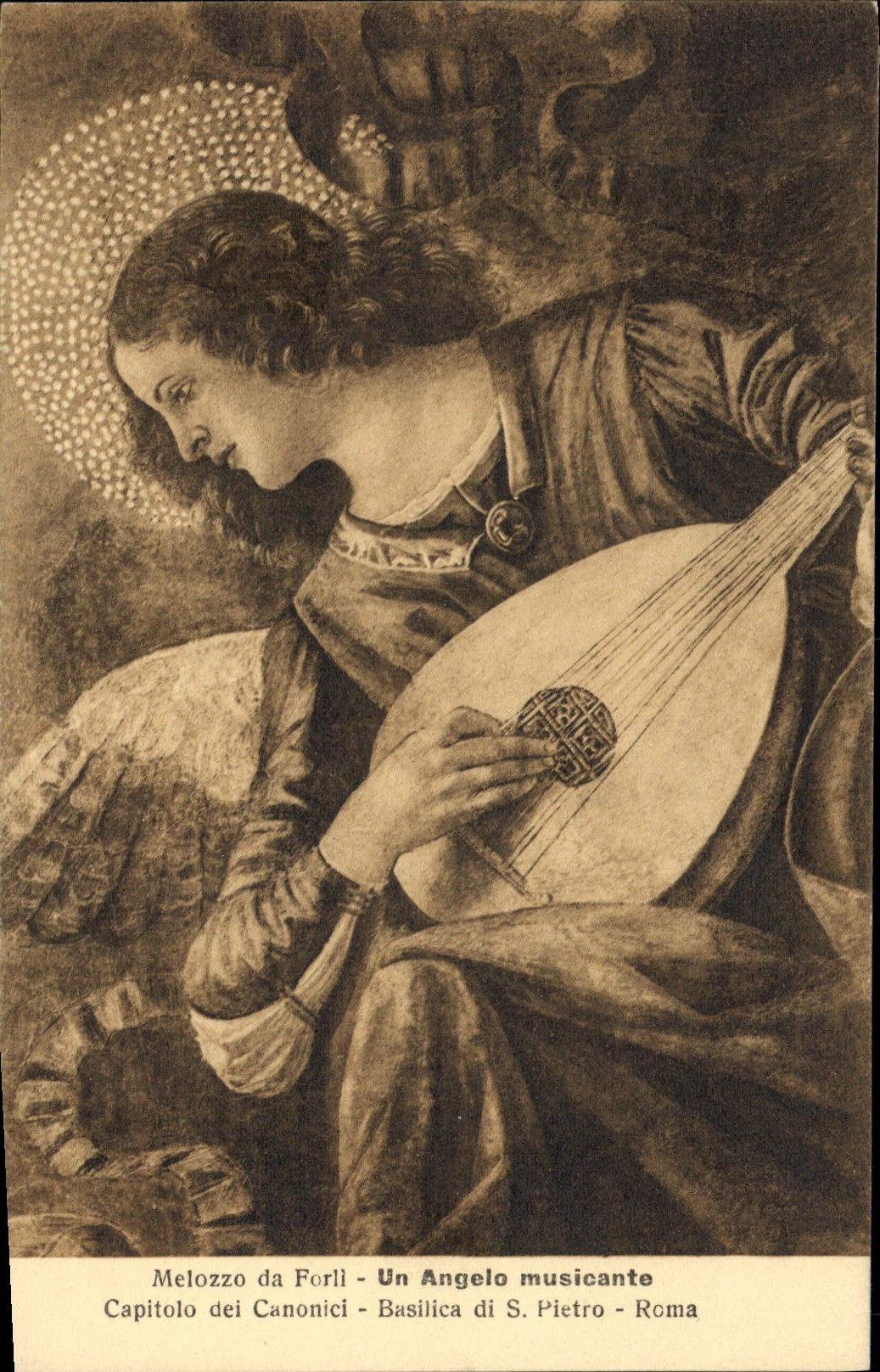 CPA Melozzo da Forli Un angelo musicante Roma 