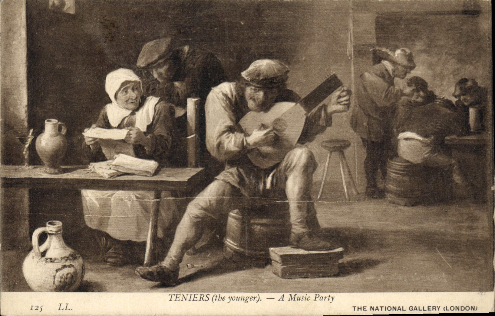 Postal Teniers A música party The National Gallery London