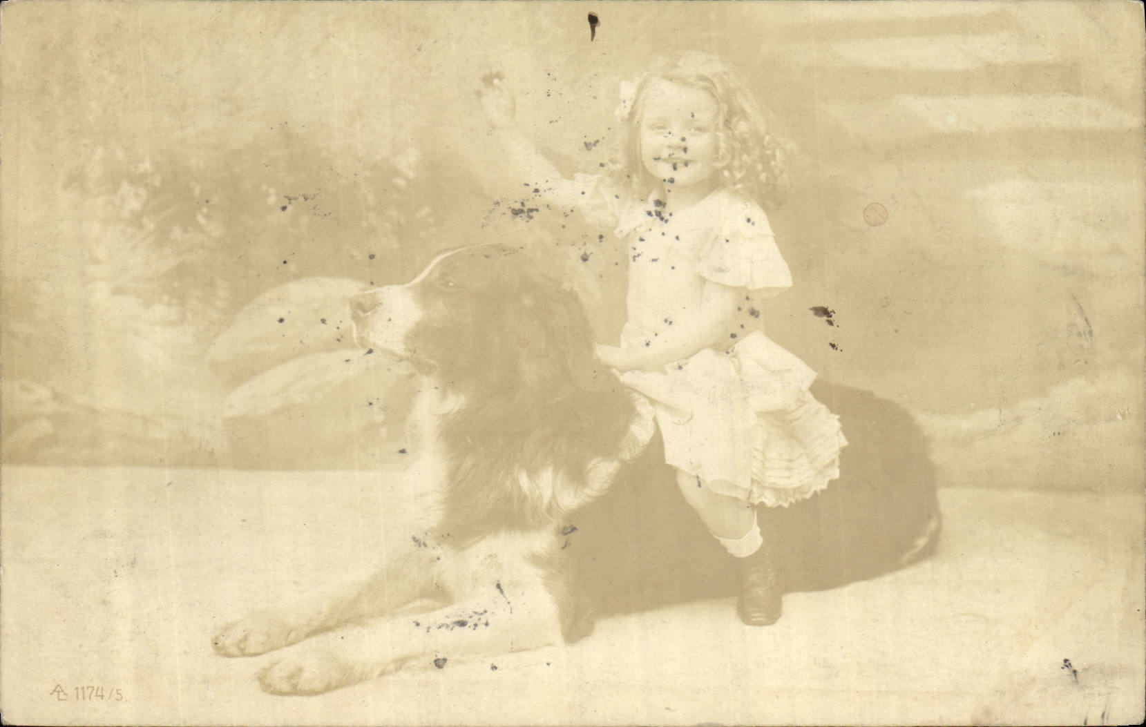 CPA Chiens Chien Enfant 