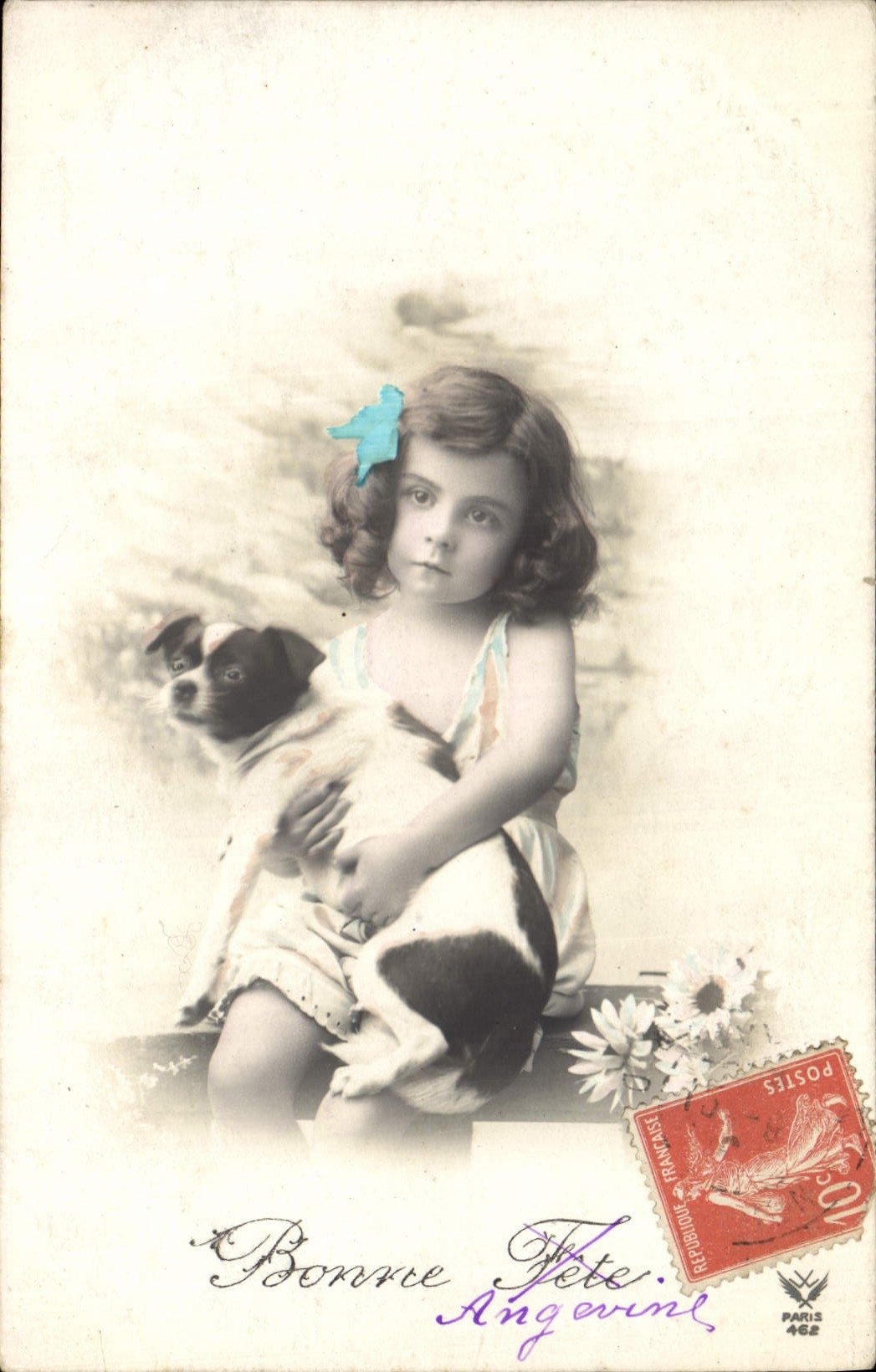 CPA Chiens Chien Enfant 