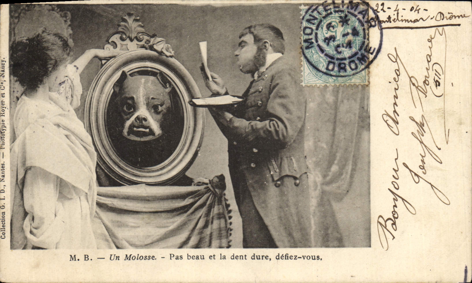 CPA Chiens Chien Un molosse Pas beau et la dent dure