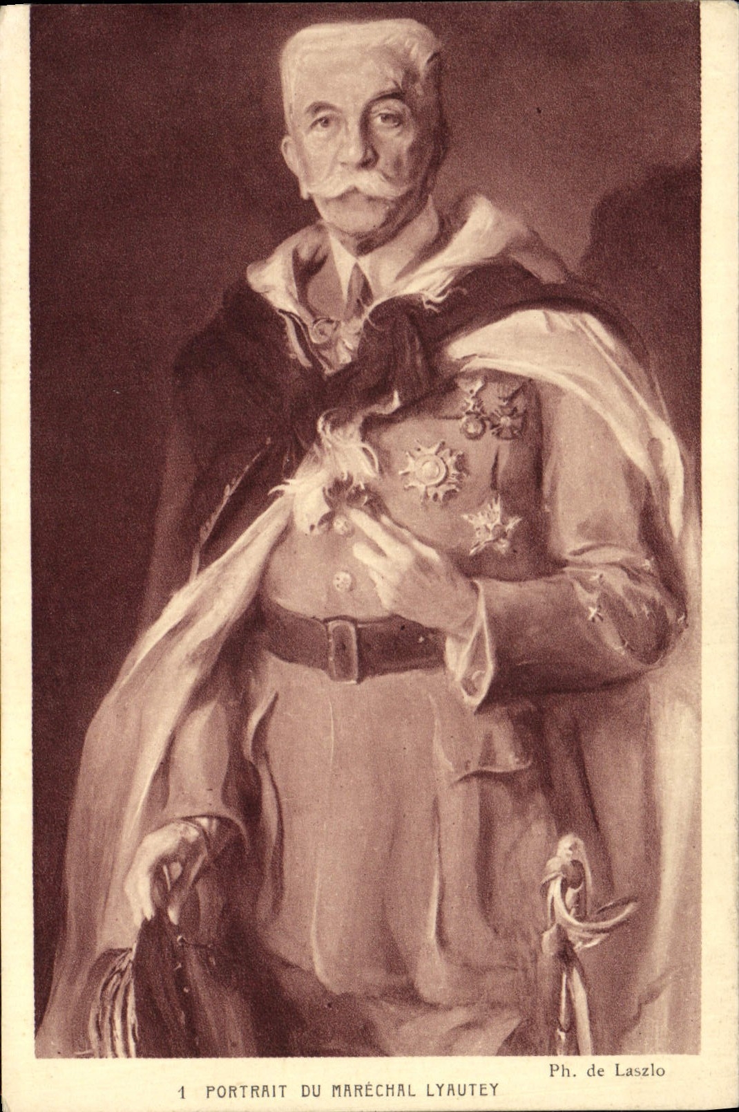 Vintage Postcard Militaria Portrait of the Lyautey Marshal