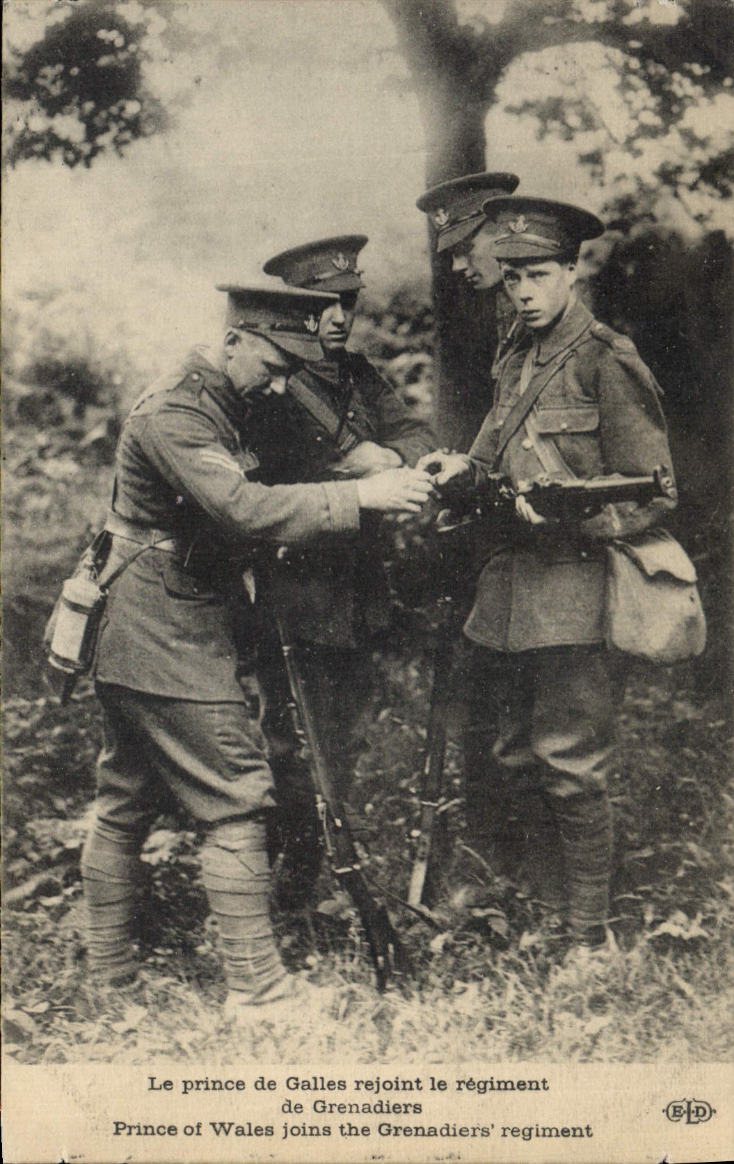 Vintage Postcard Militaria the Prince of Wales joined the Pomegranate regiment