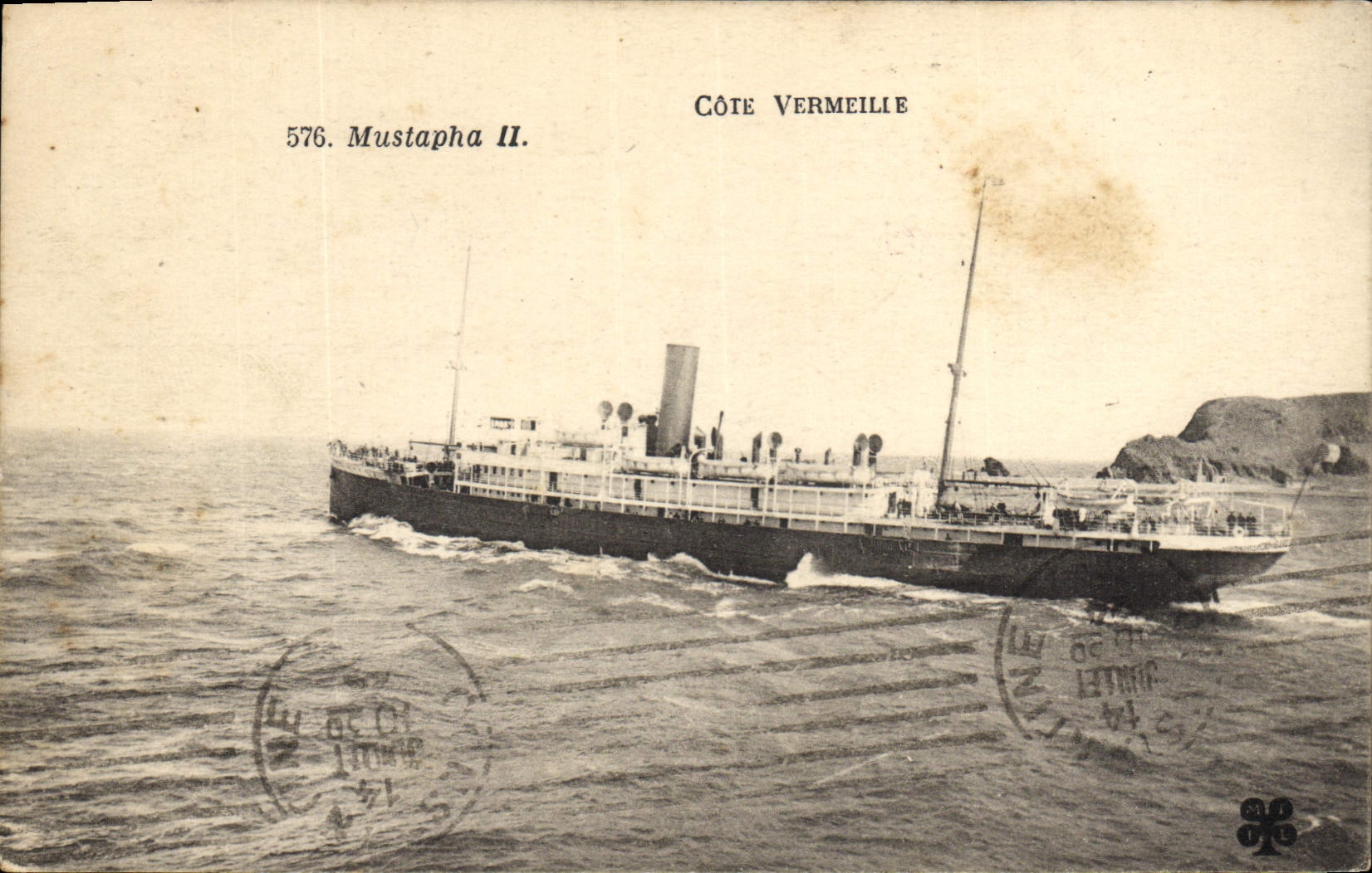 CPA Bateau Mustapha II Cote Vermeille