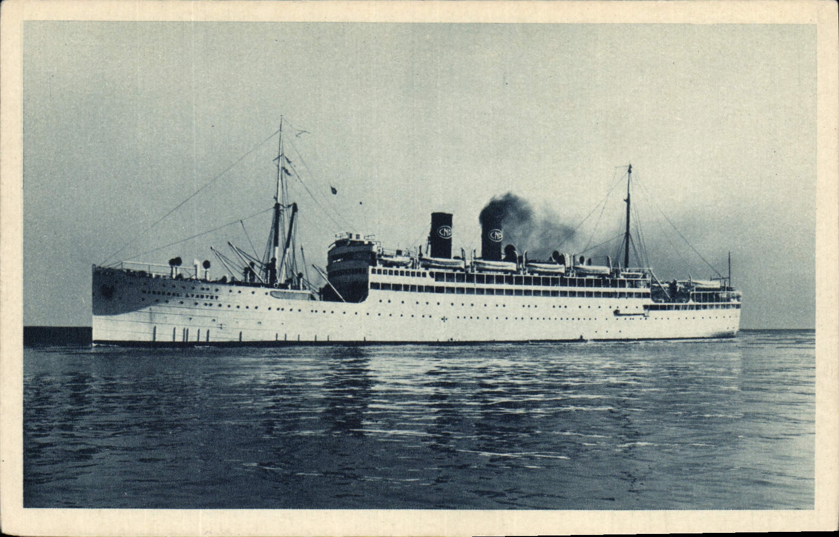 CPA Bateau Compagnie de Navigation Mixte Marseille Marechal Lyautey