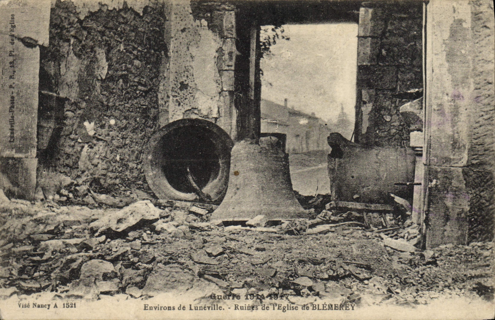 CPA Cloche Environs de Luneville Ruines de l'eglise de Blemerey 