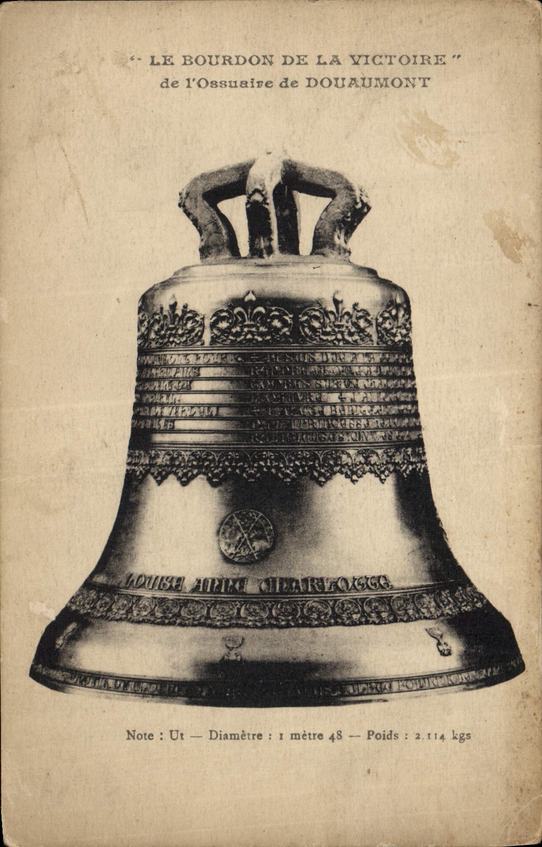 Vintage Postcard Bell the bumblebee of the victory of the ossuary of Douaumont