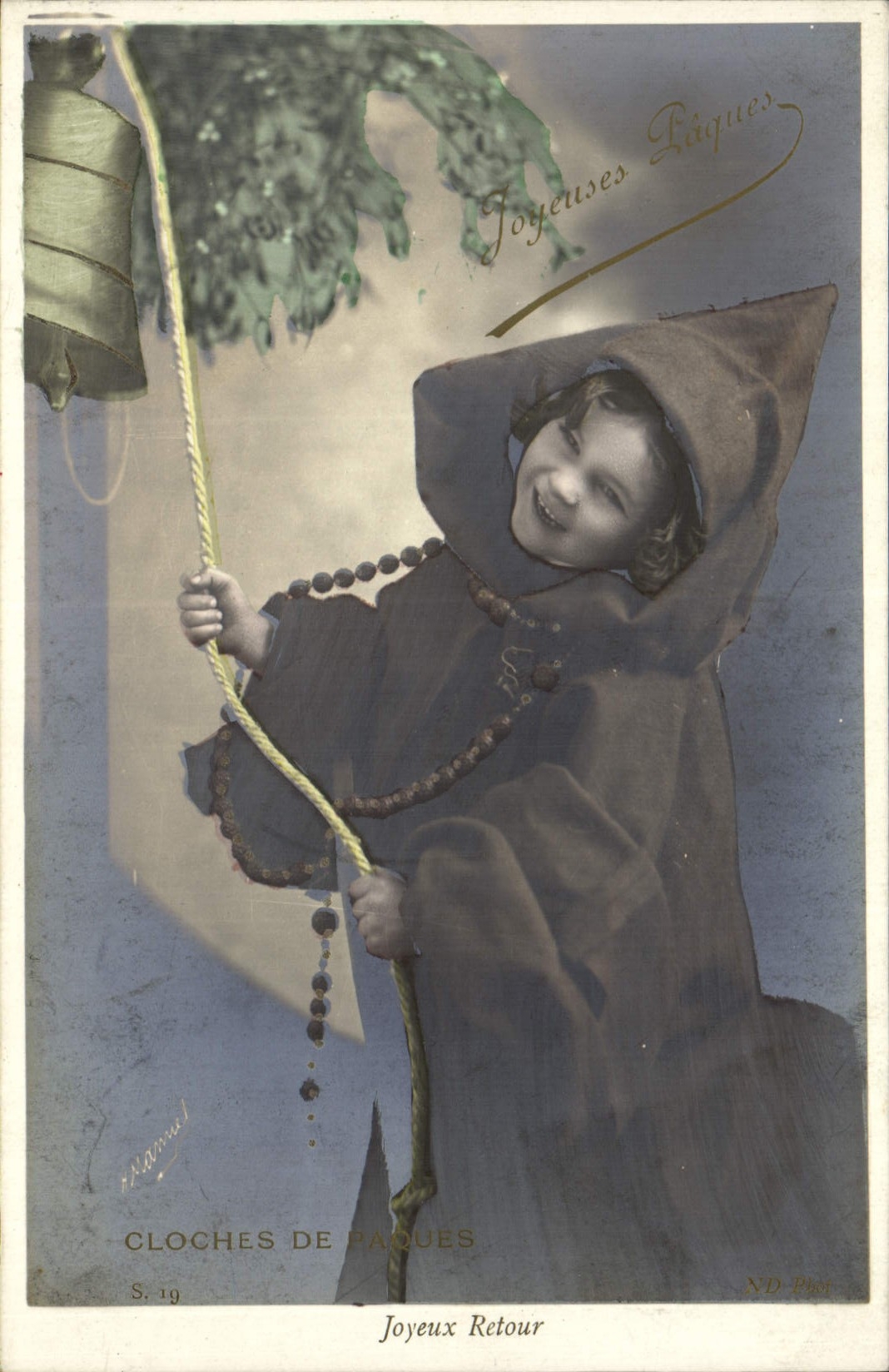 CPA Cloche Enfant Joyeux retour 