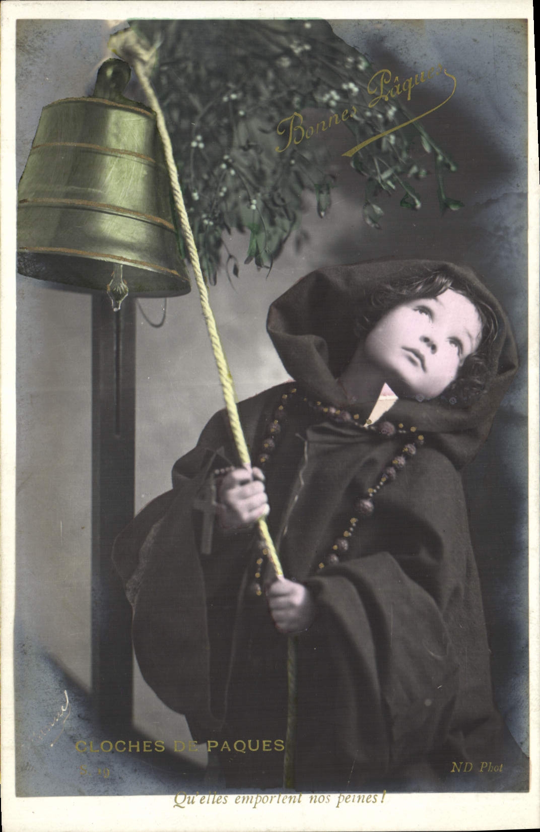 CPA Cloche Enfant Cloches de Paques