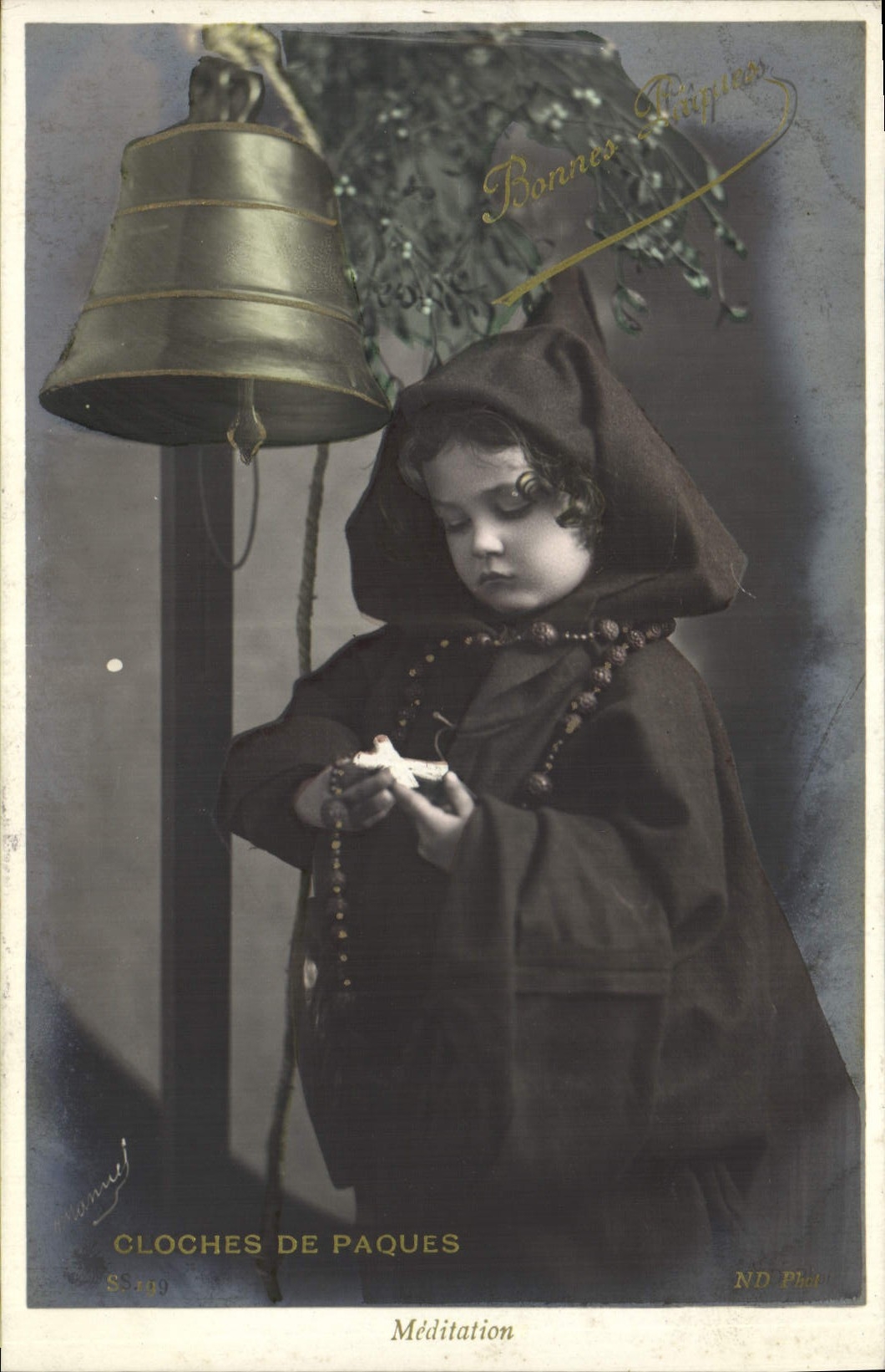 CPA Cloche Enfant Cloches de Paques