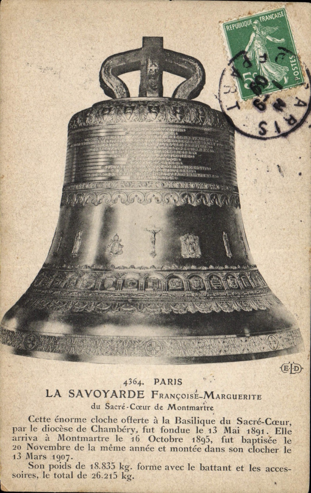 CPA Cloche La Savoyarde de Montmartre Sacre Coeur Paris 