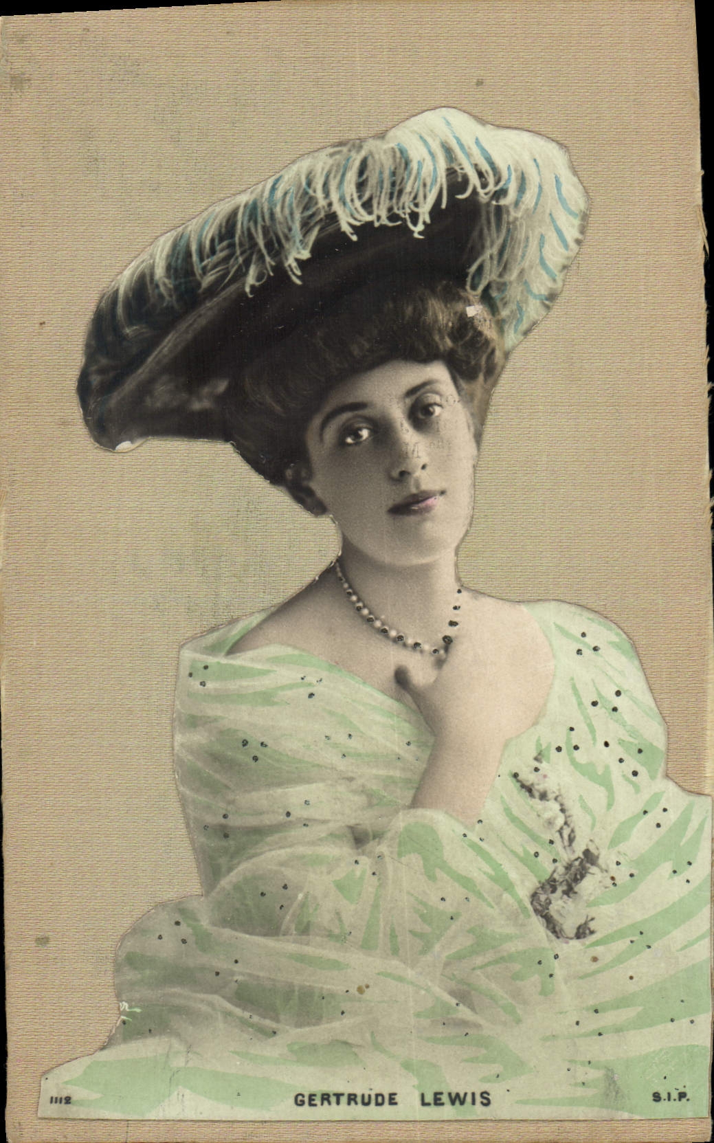 Vintage Postcard Fantasy Gertrude Lewis (toilée chart)