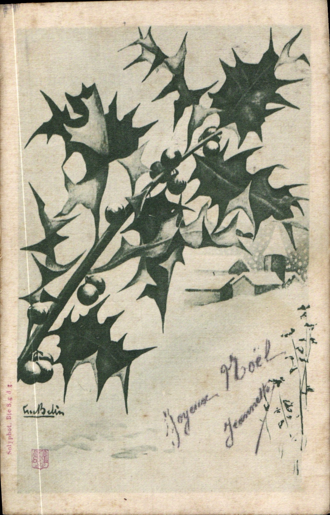 CPA Fantaisie Fleurs (carte toilée) 