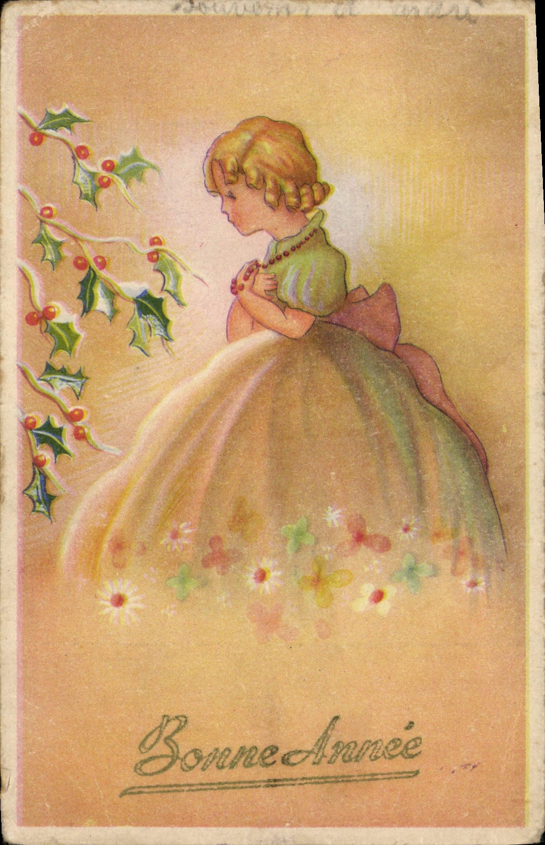 CPA Fantaisie Illustrateur Enfant Bonen annee