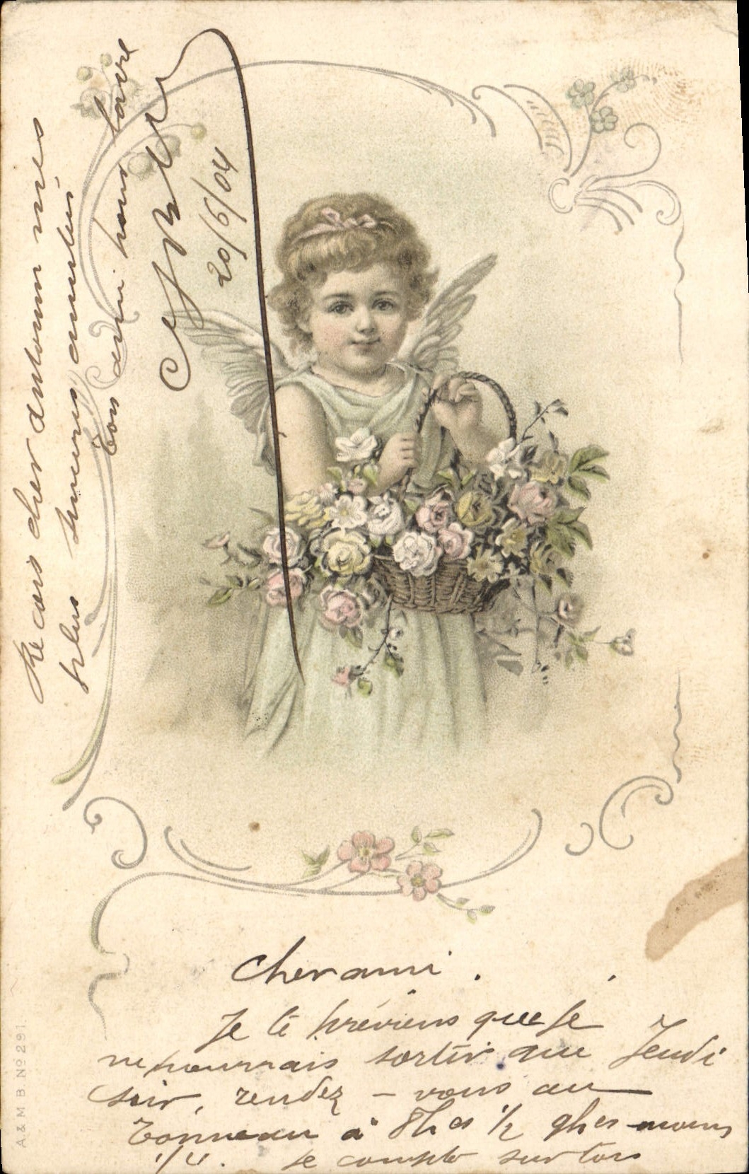 CPA Fantaisie Illustrateur Ange 