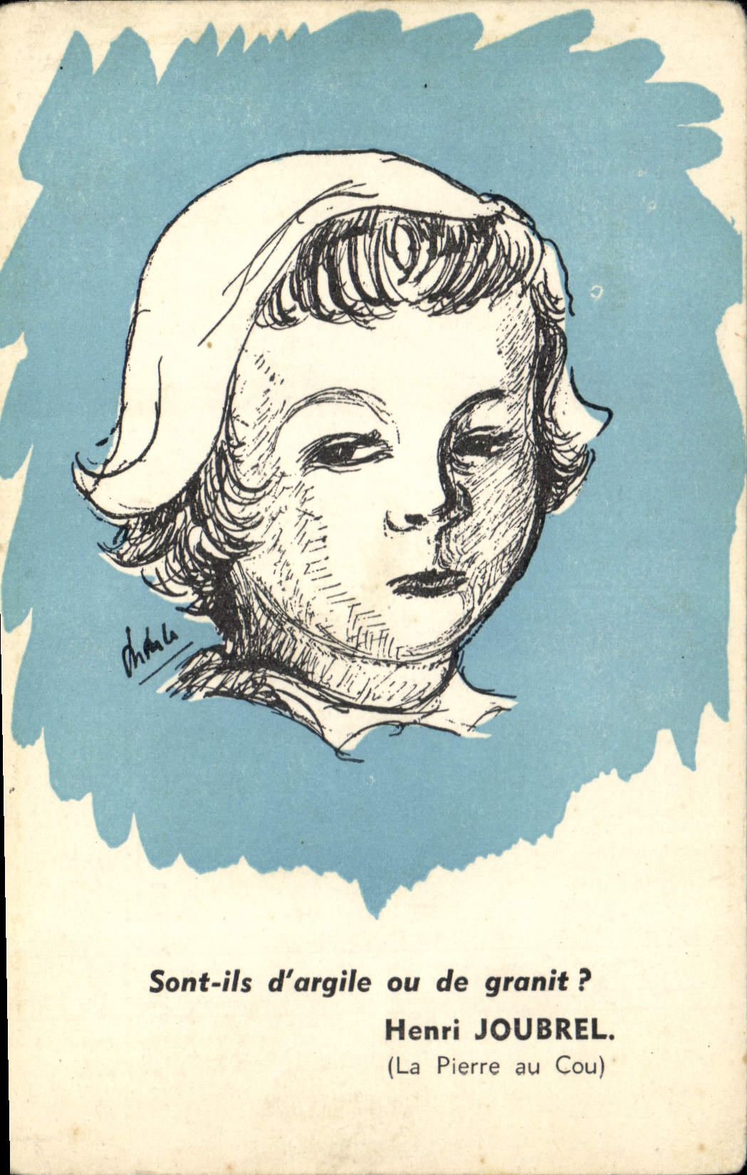 Postal Fantasia Ilustrador Niño son ellos de arcilla o granito