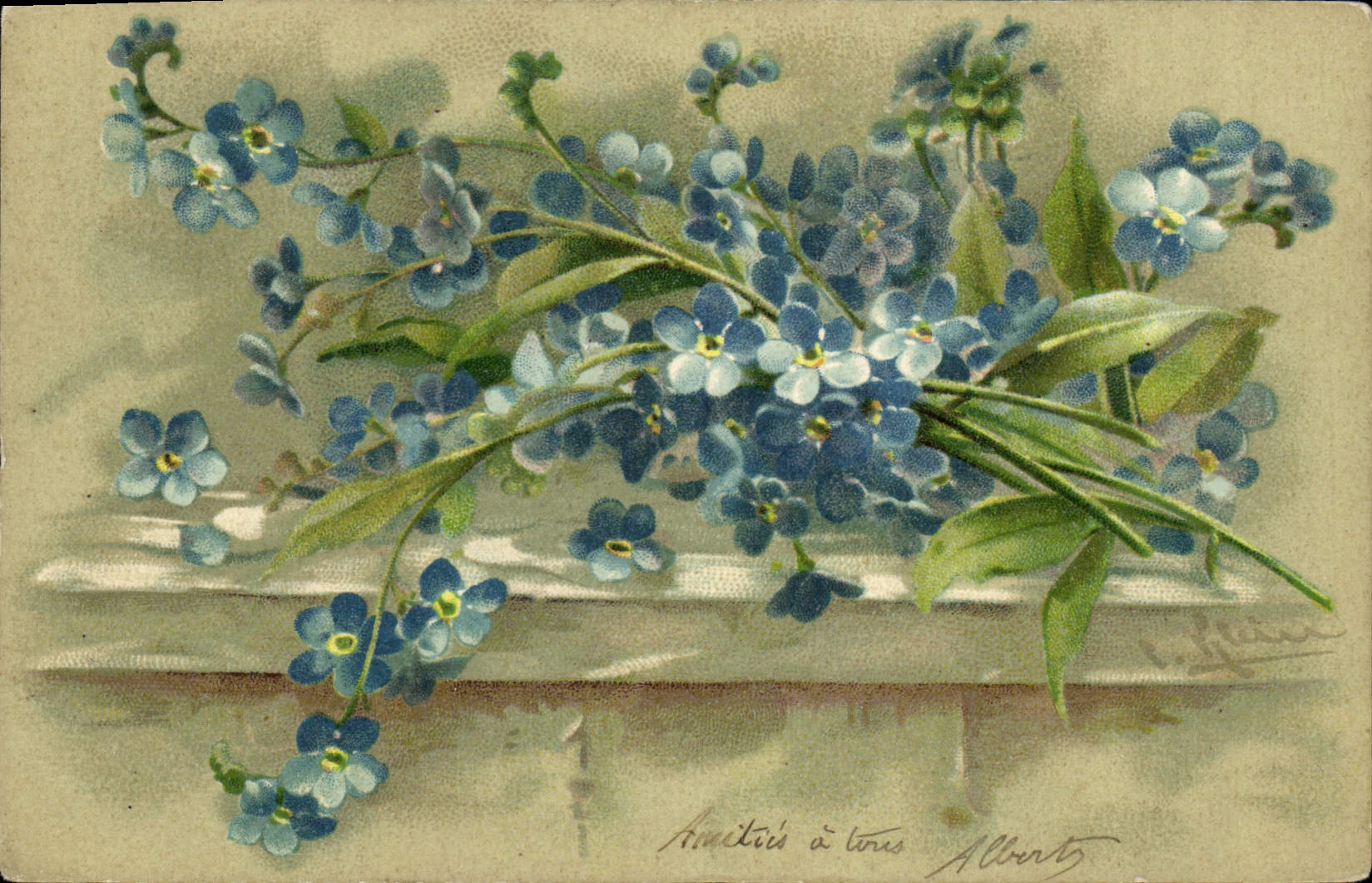 CPA Fantaisie Illustrateur Fleurs 