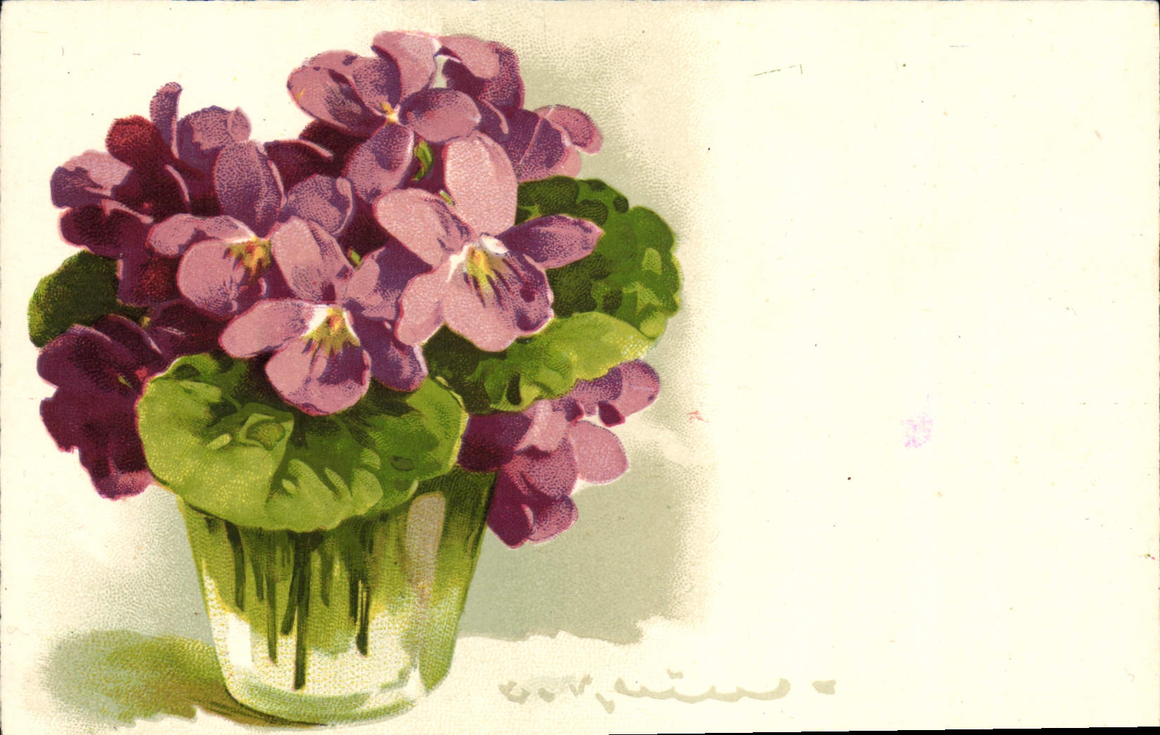 CPA Fantaisie Illustrateur Fleurs 