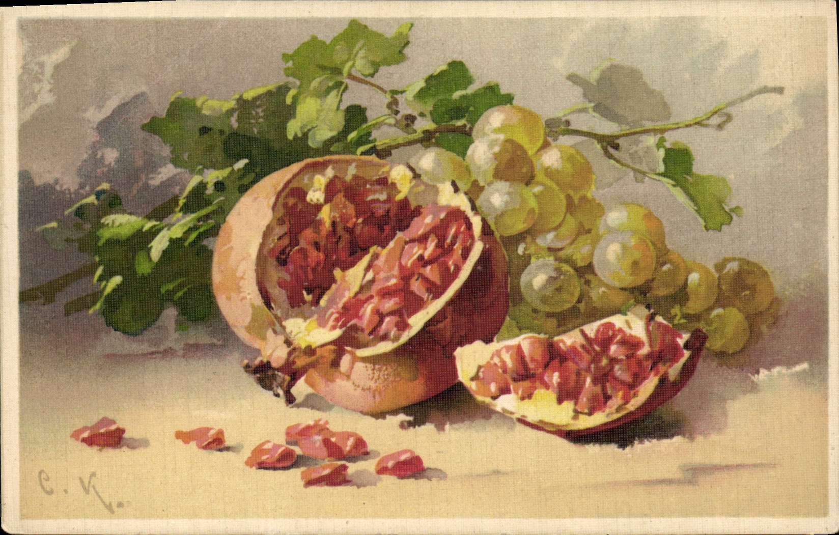 CPA Fantaisie Illustrateur Fleurs 