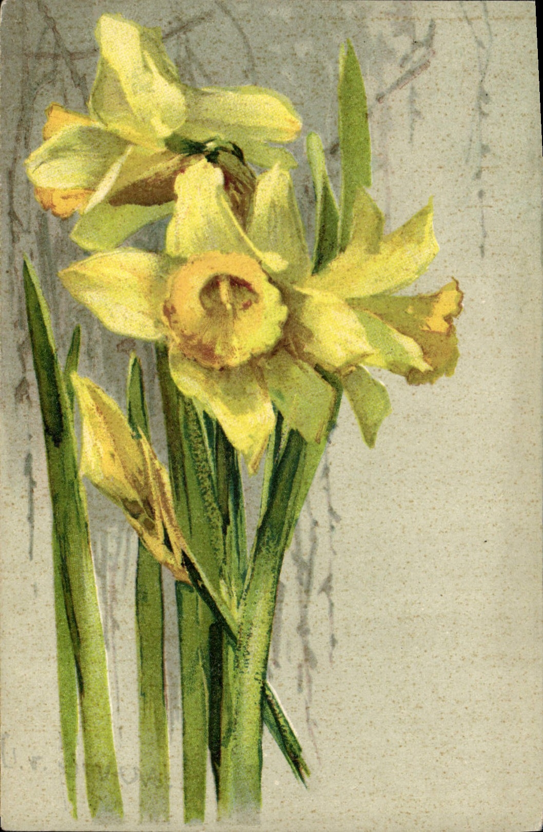 CPA Fantaisie Illustrateur Fleurs 