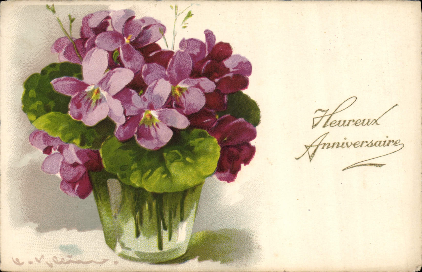 CPA Fantaisie Illustrateur Fleurs 