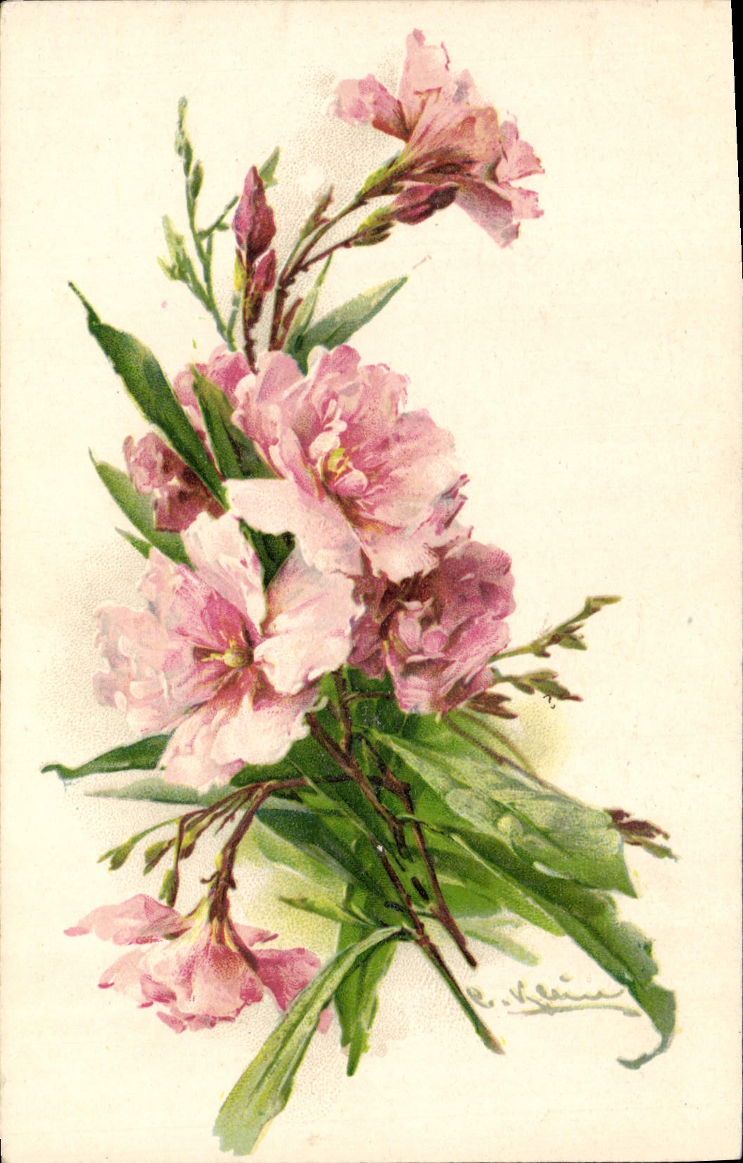 CPA Fantaisie Illustrateur Fleurs 