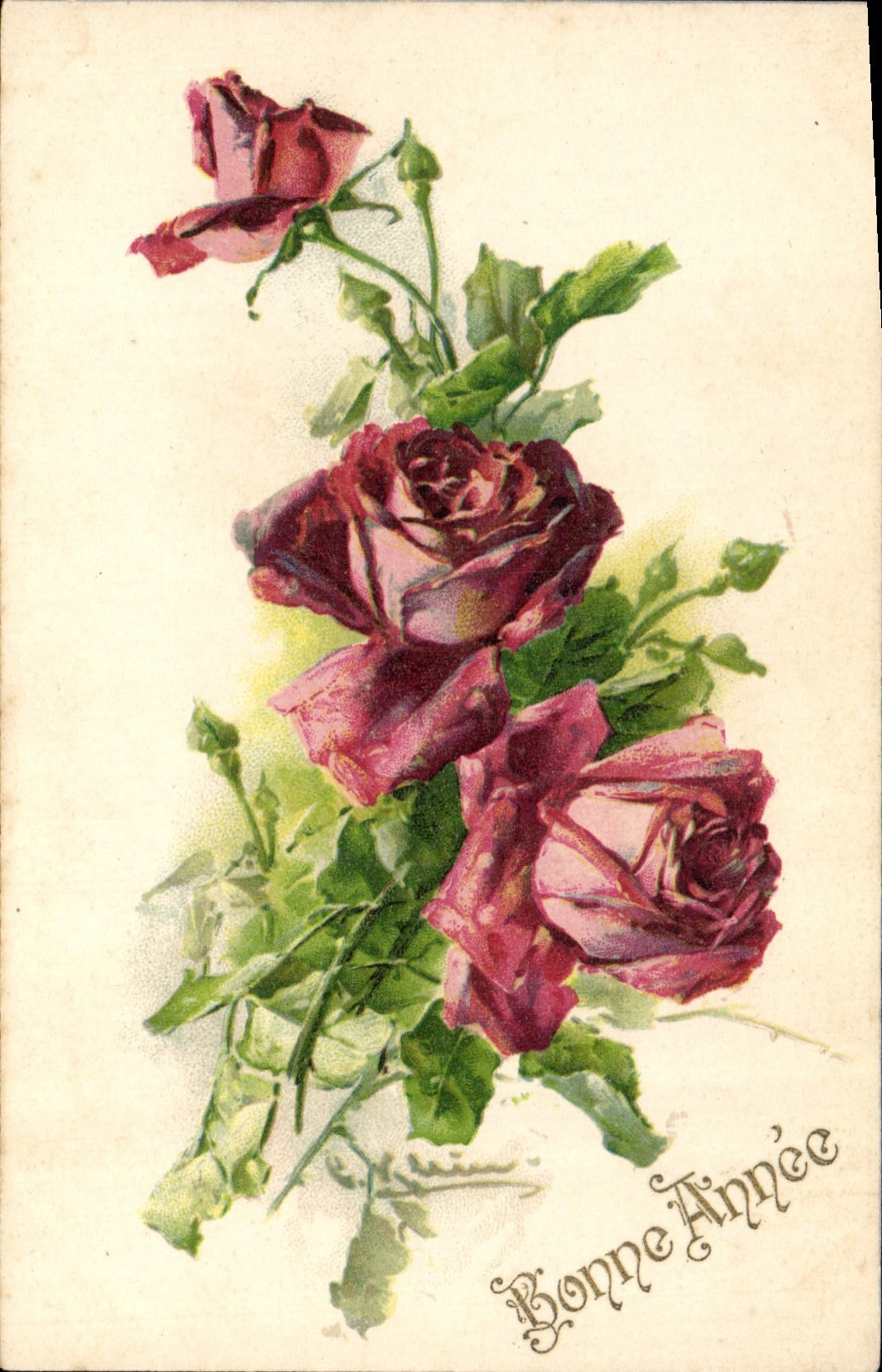 CPA Fantaisie Illustrateur Fleurs 