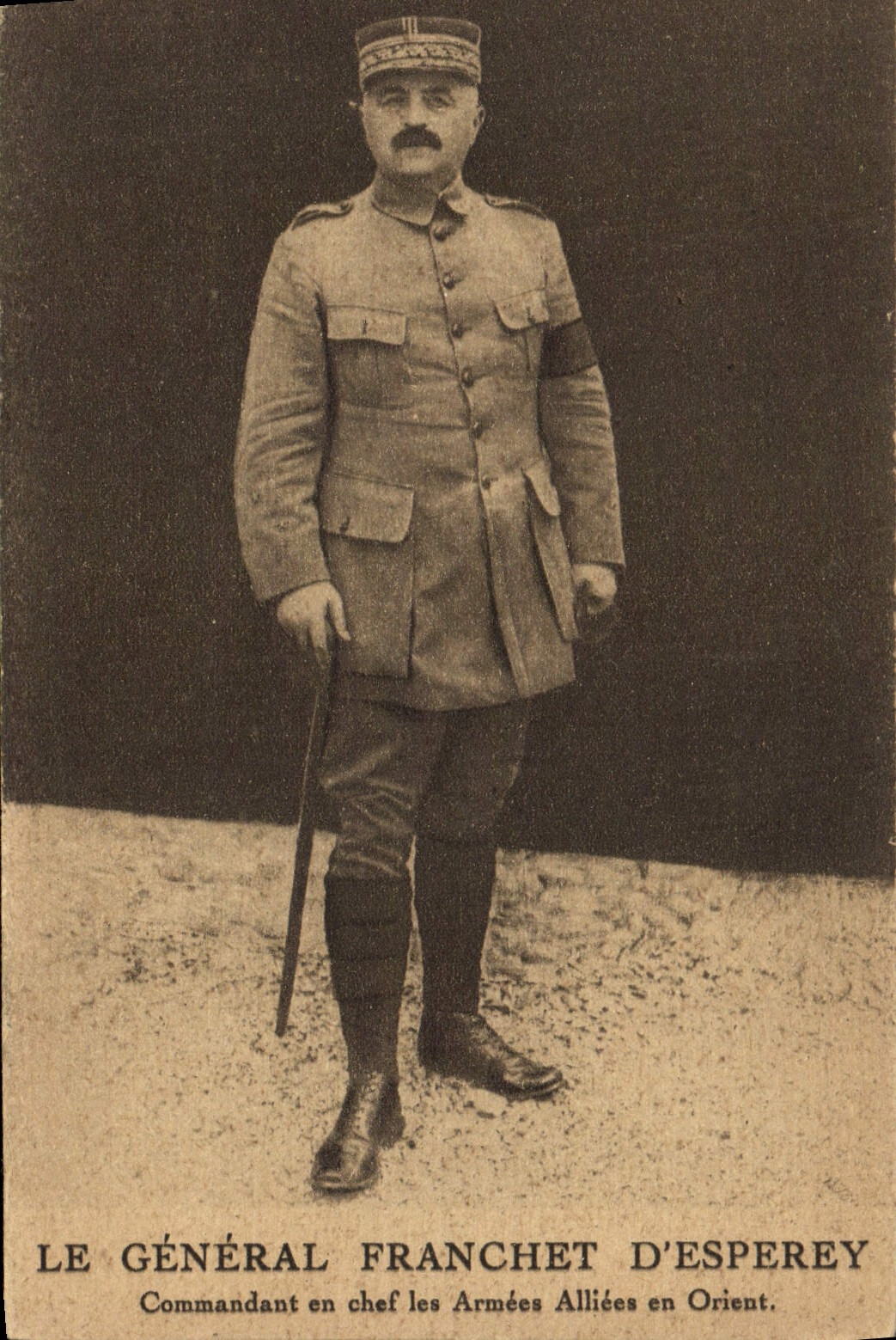 Vintage Postcard Militaria General Franchet d' Esperey Ordering in chief allied Armies in the East