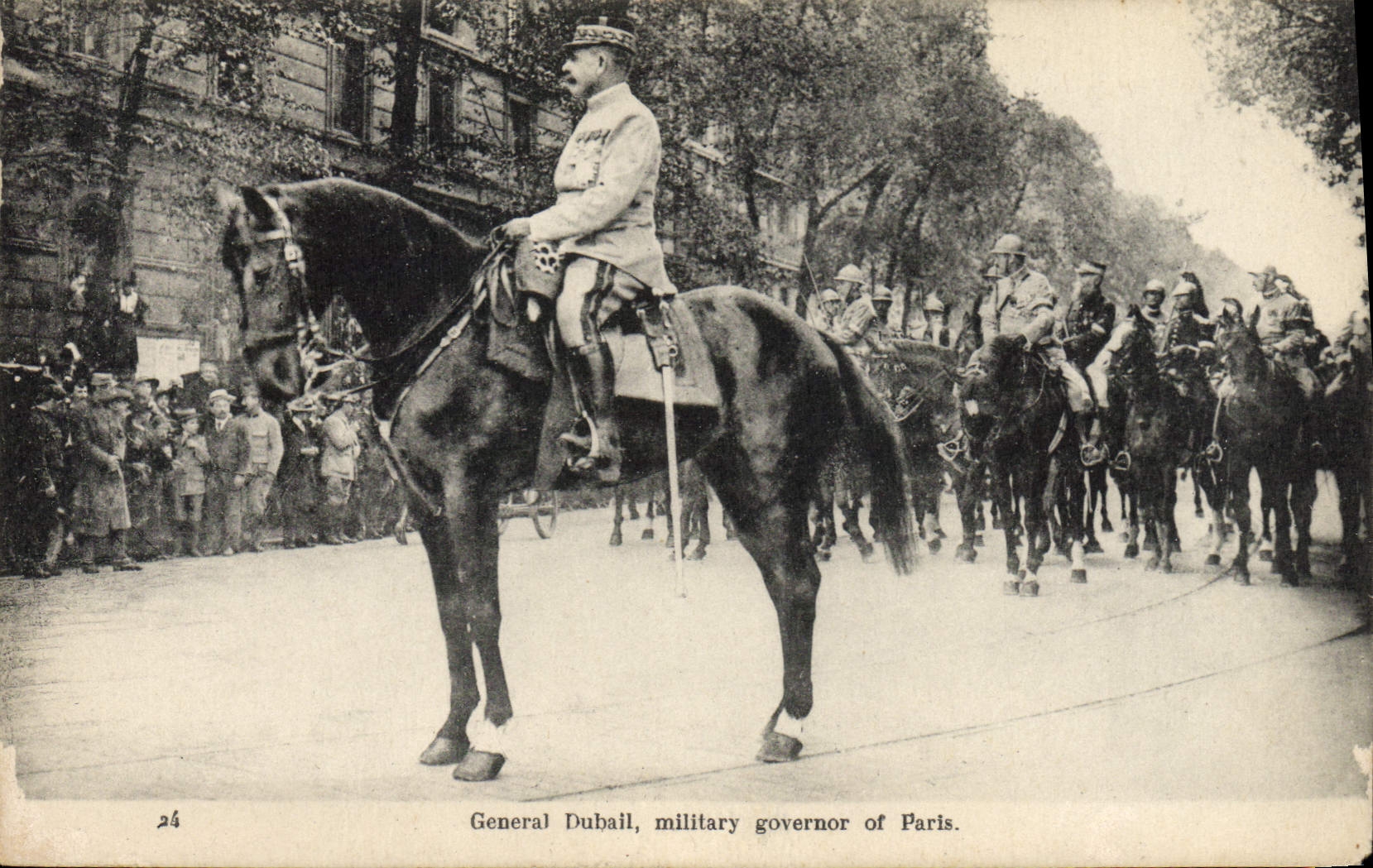 Vintage Postcard General Militaria dubail military governor of Paris