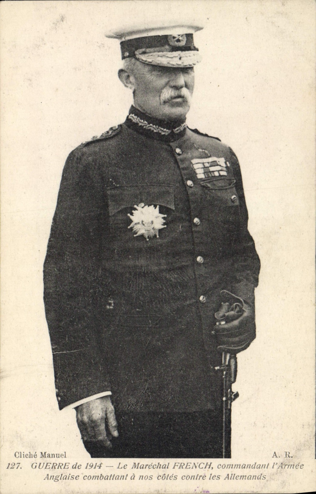 Vintage Postcard Militaria the French Marshal ordering the English army