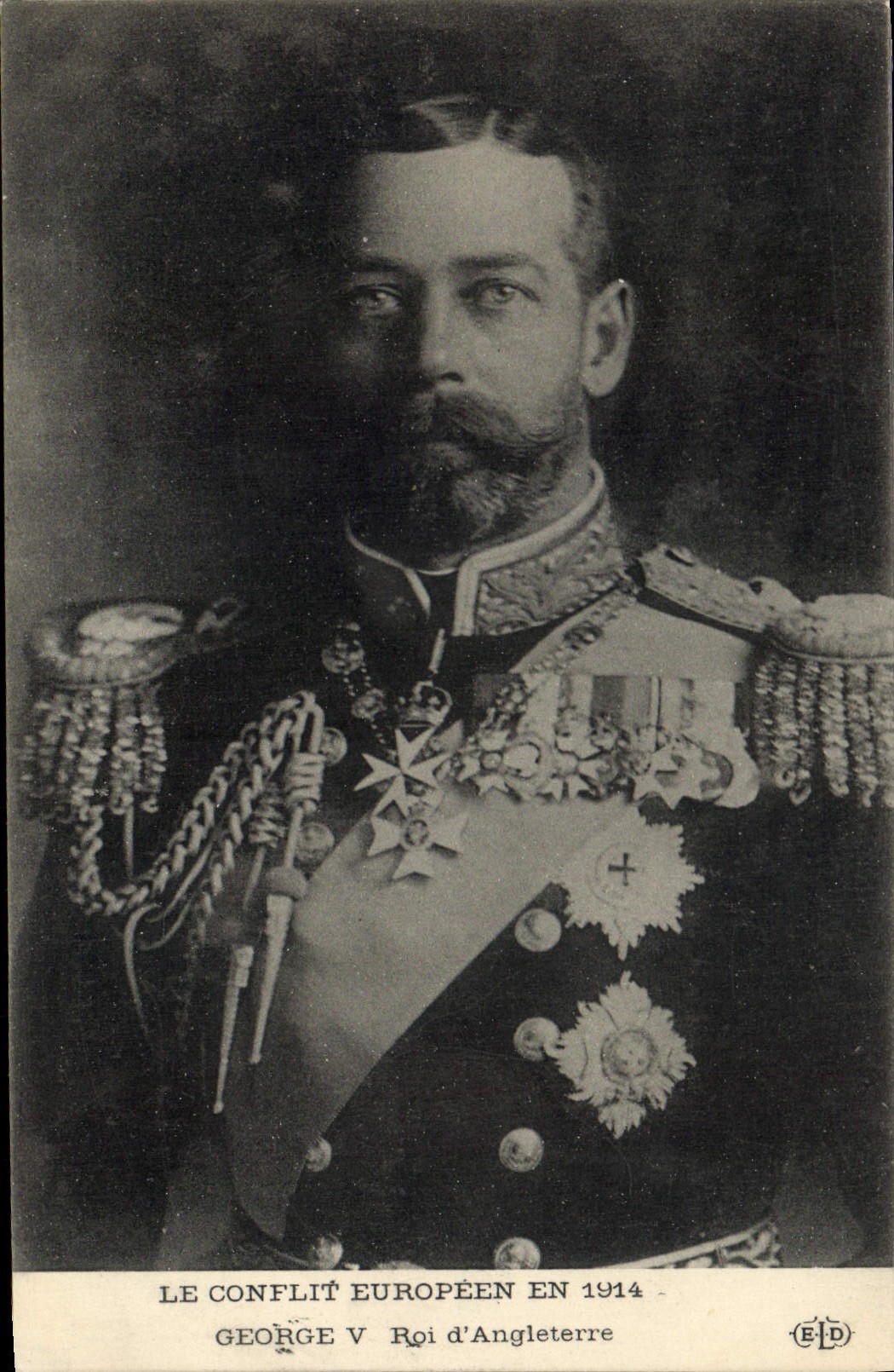 Vintage Postcard Militaria George V King d' Angleterre