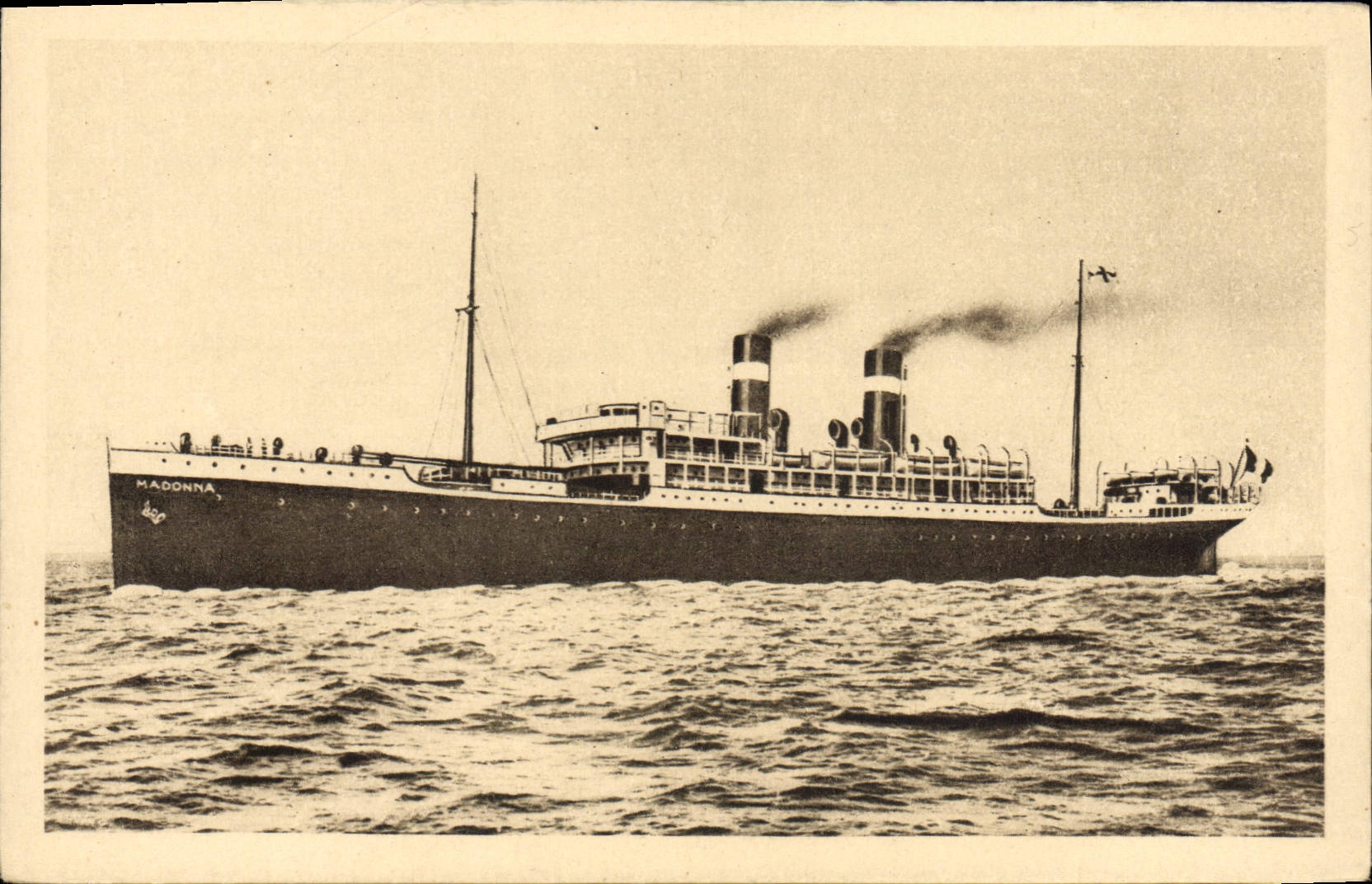 CPA Bateau Paquebot Fabre line Madonna 