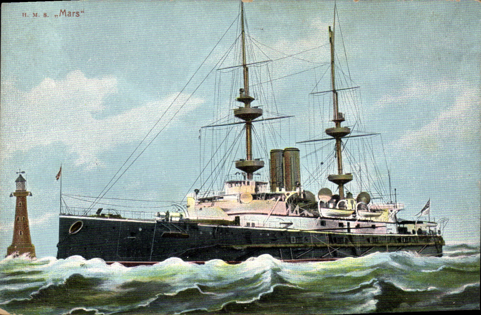 CPA Bateau HMS Mars 