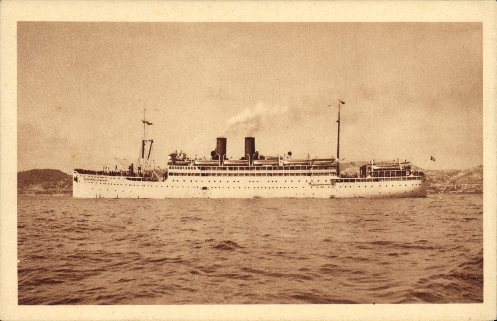CPA Bateau Paquebot Marechal Lyautey Paquet Marseille