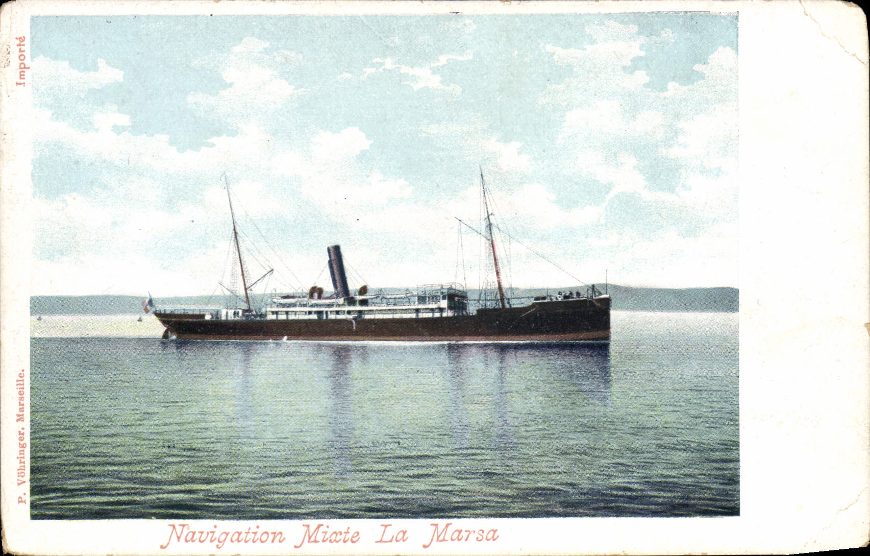 CPA Bateau Paquebot Navigation Mixte La Marsa 