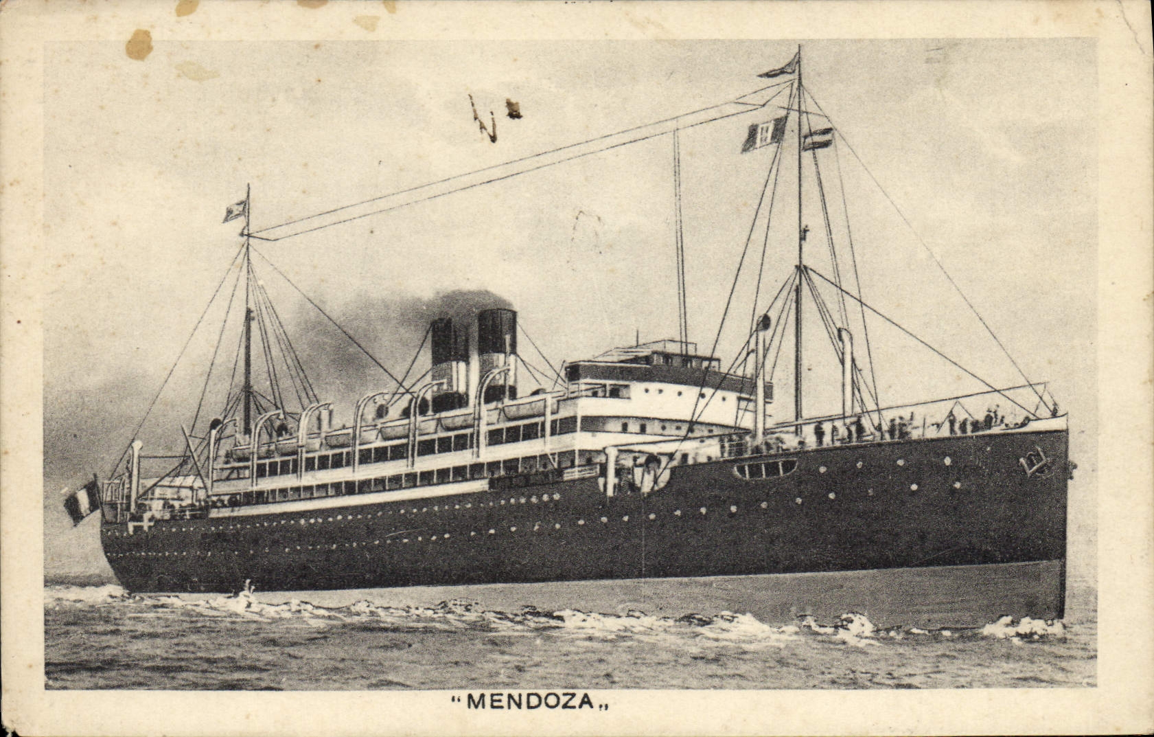 CPA Bateau Paquebot Mendoza 
