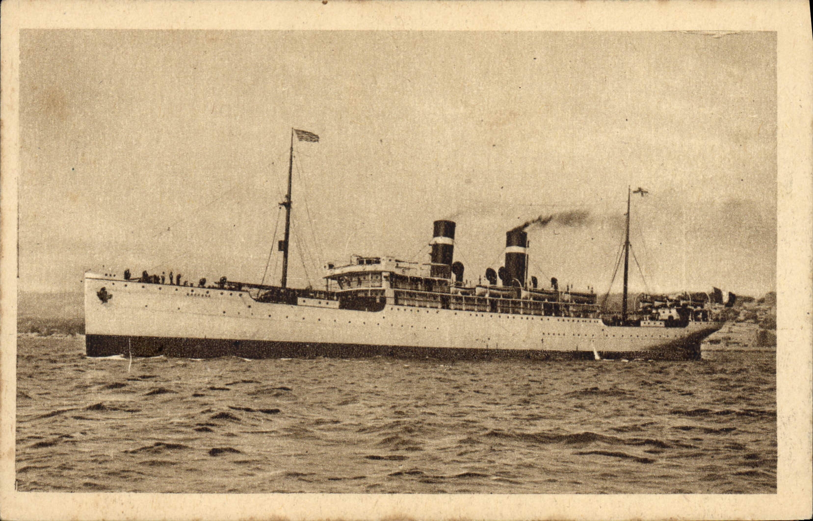 Vintage Postcard Boat Steamer Fabre Line SS Madonna