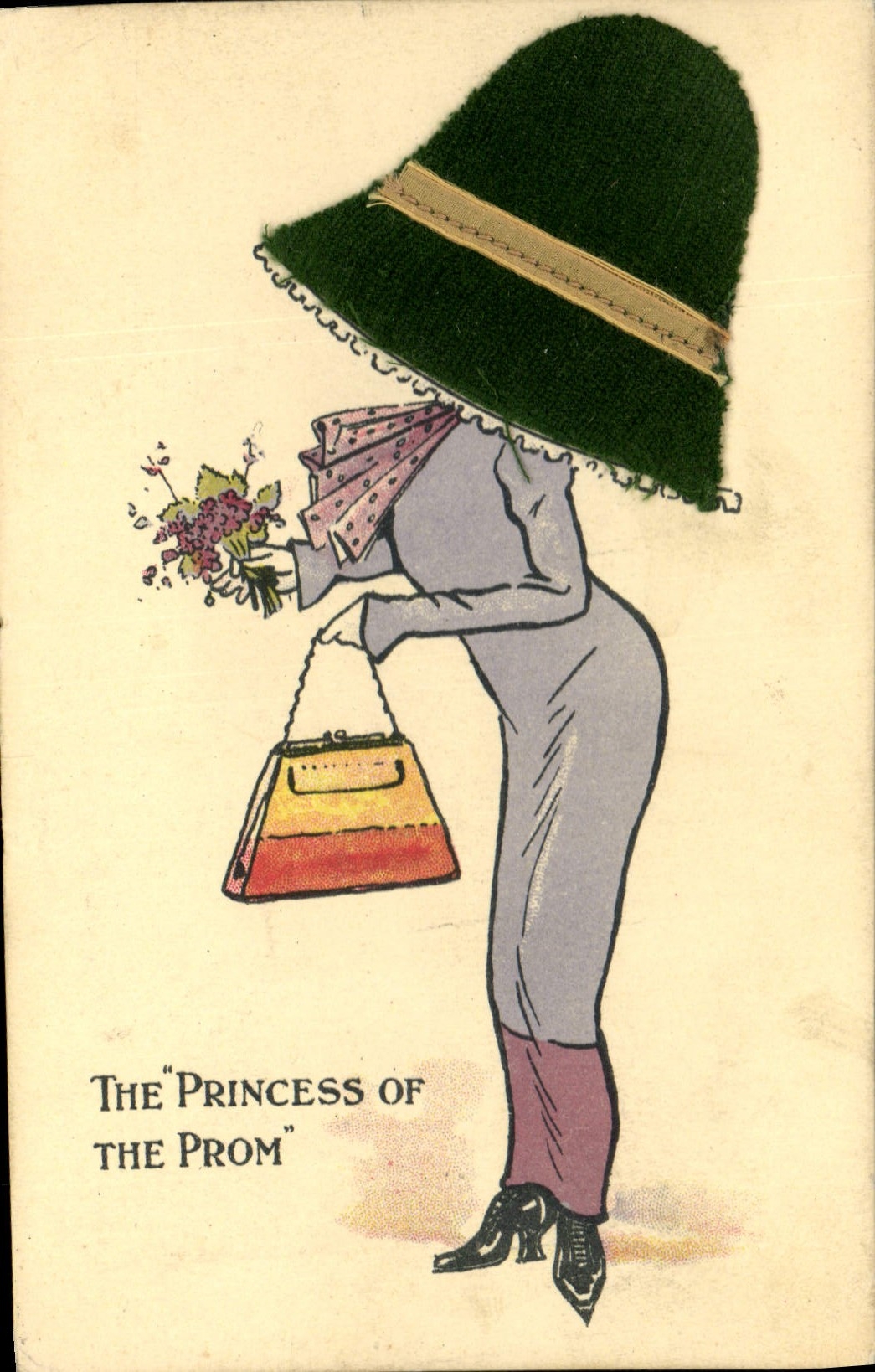 CPA Fantaisie Illustrateur Femme The Princess of the Prom Chapeau (en feutrine) 