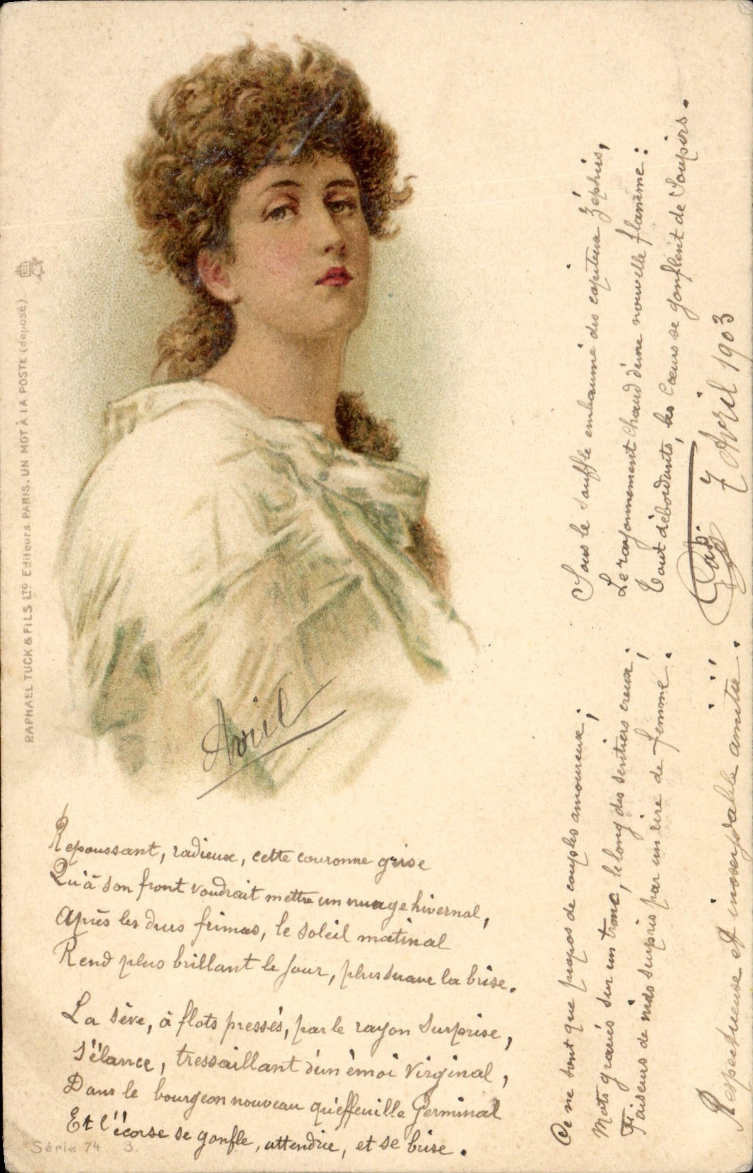 CPA Fantaisie Illustrateur Femme 